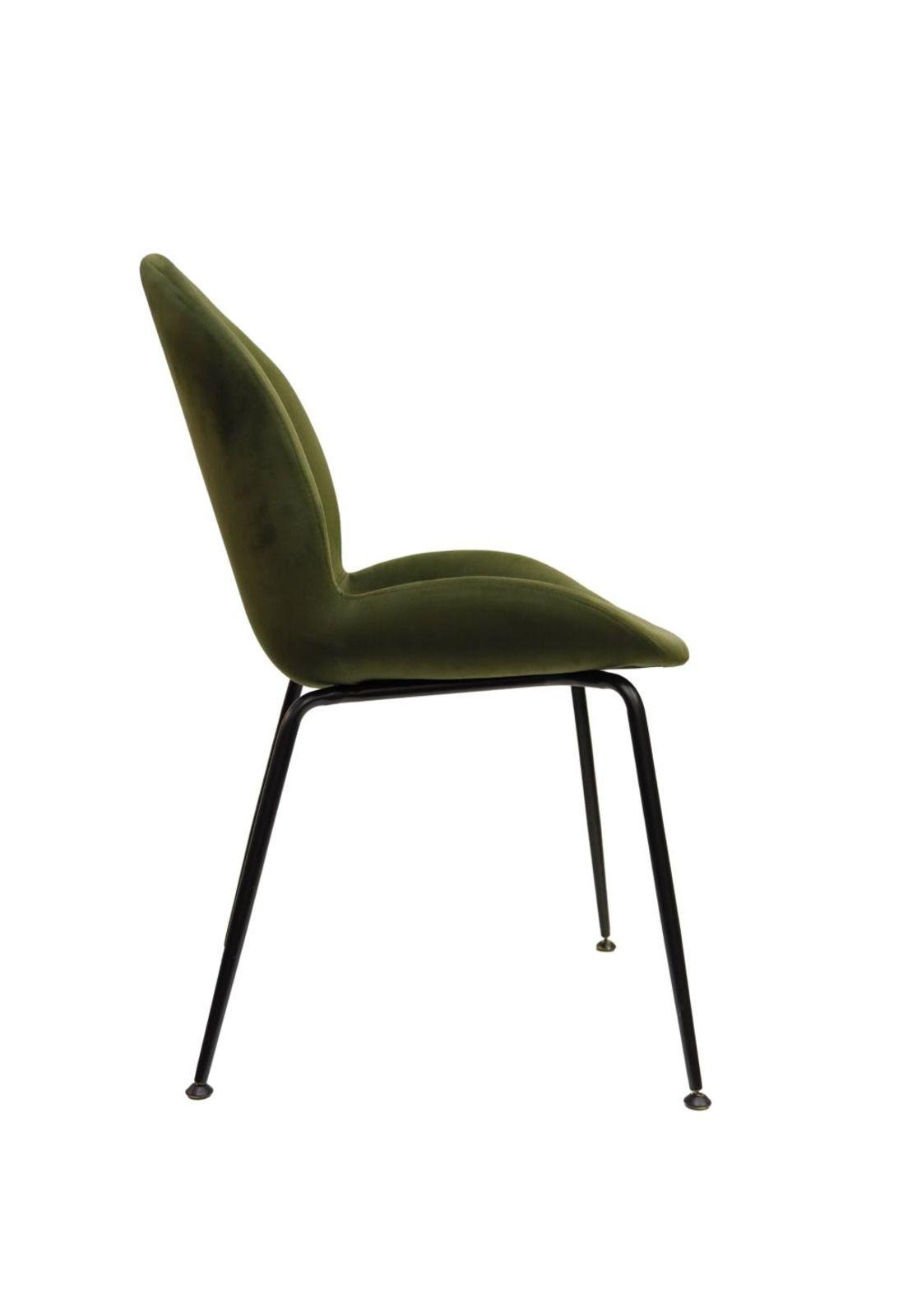 Silla Berta Velvet Base Negra-2