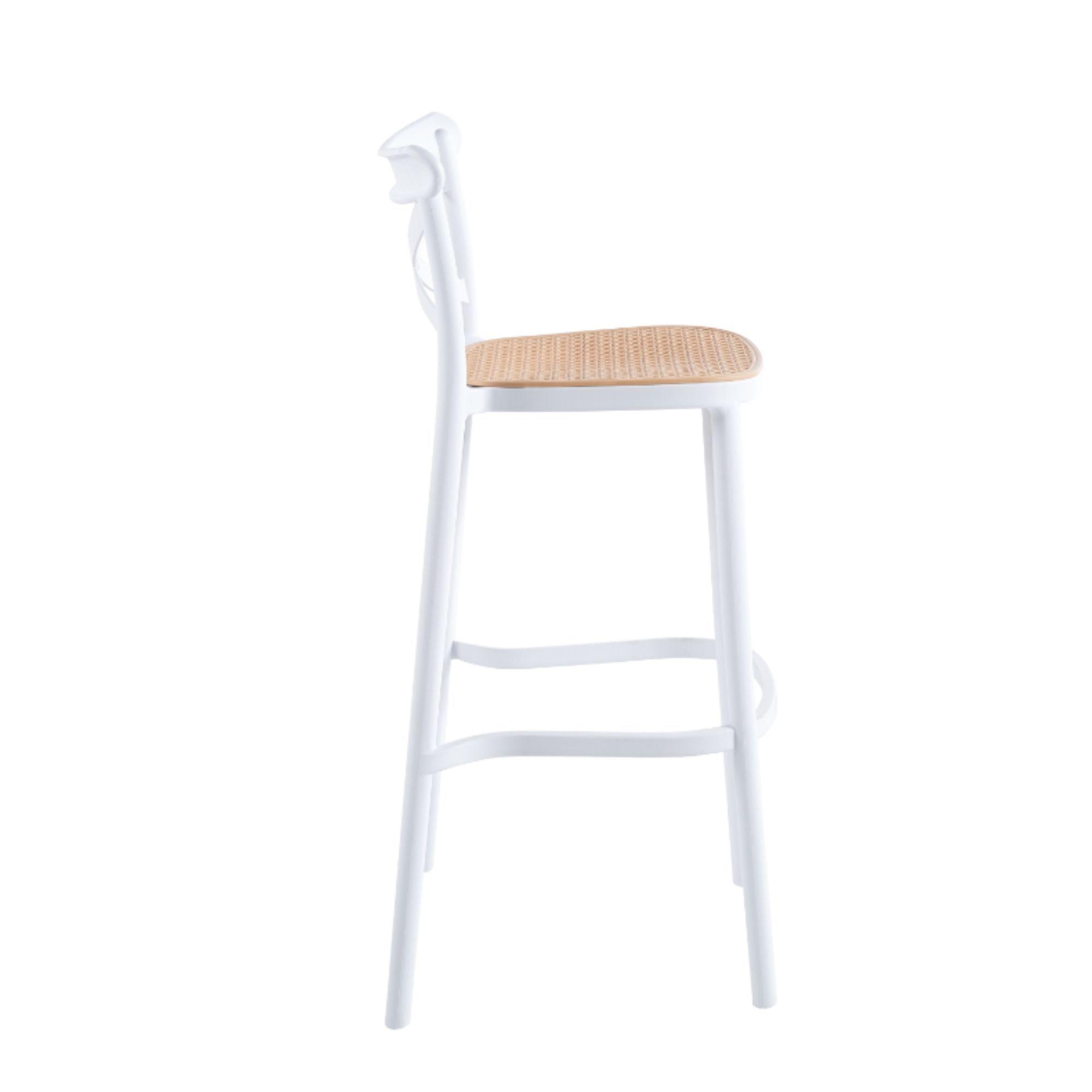 Pack 4 Taburetes Crossback Basic Blanco 76cm -2