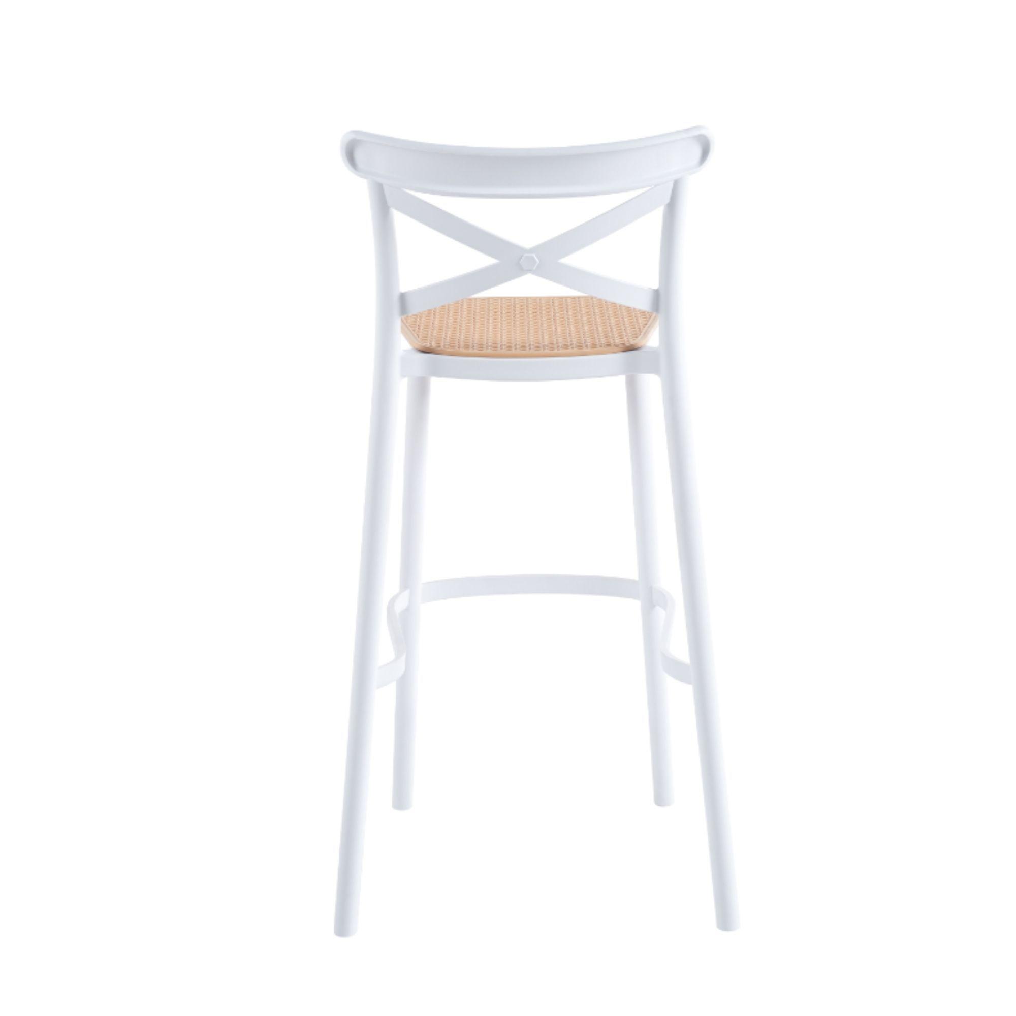 Pack 4 Taburetes Crossback Basic Blanco 76cm -3
