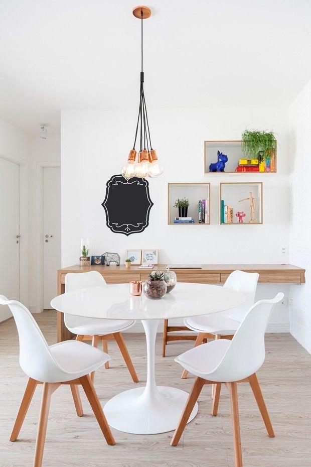 Comedor Redondo Tulip Blanco 80cm + 4 Sillas Tulip Blanco-3