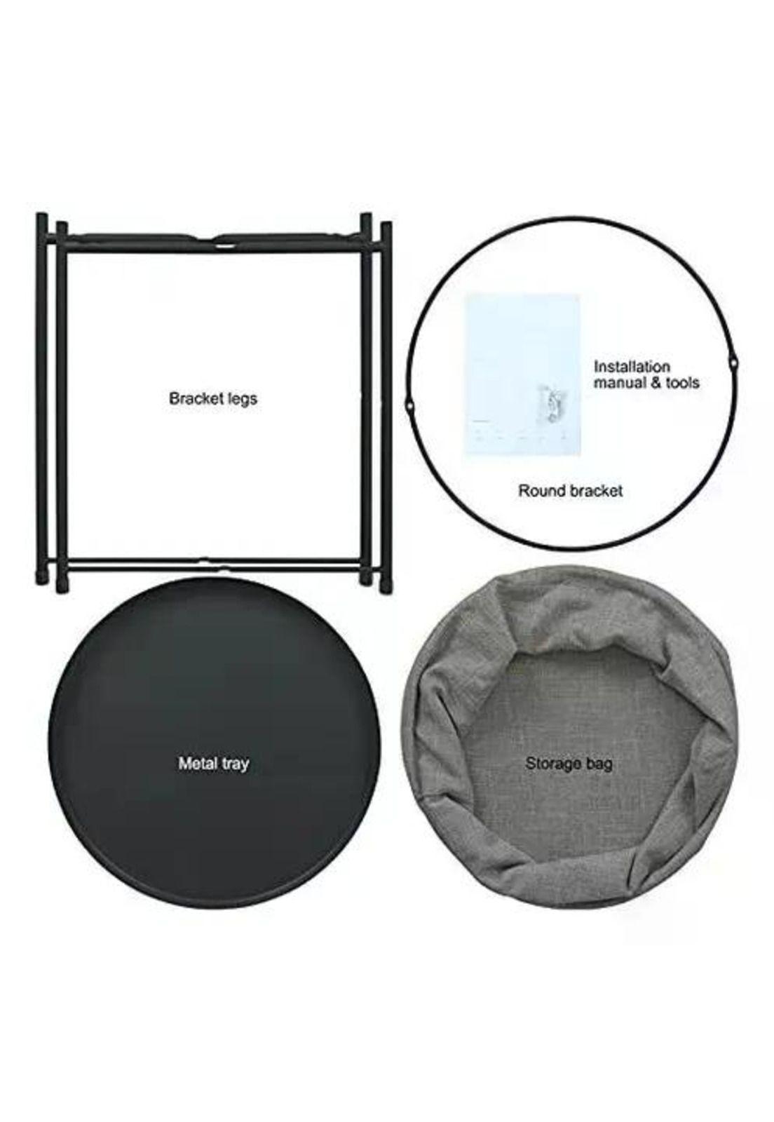 Mesa Lateral Auxiliar 2 Niveles Con Cesta-2