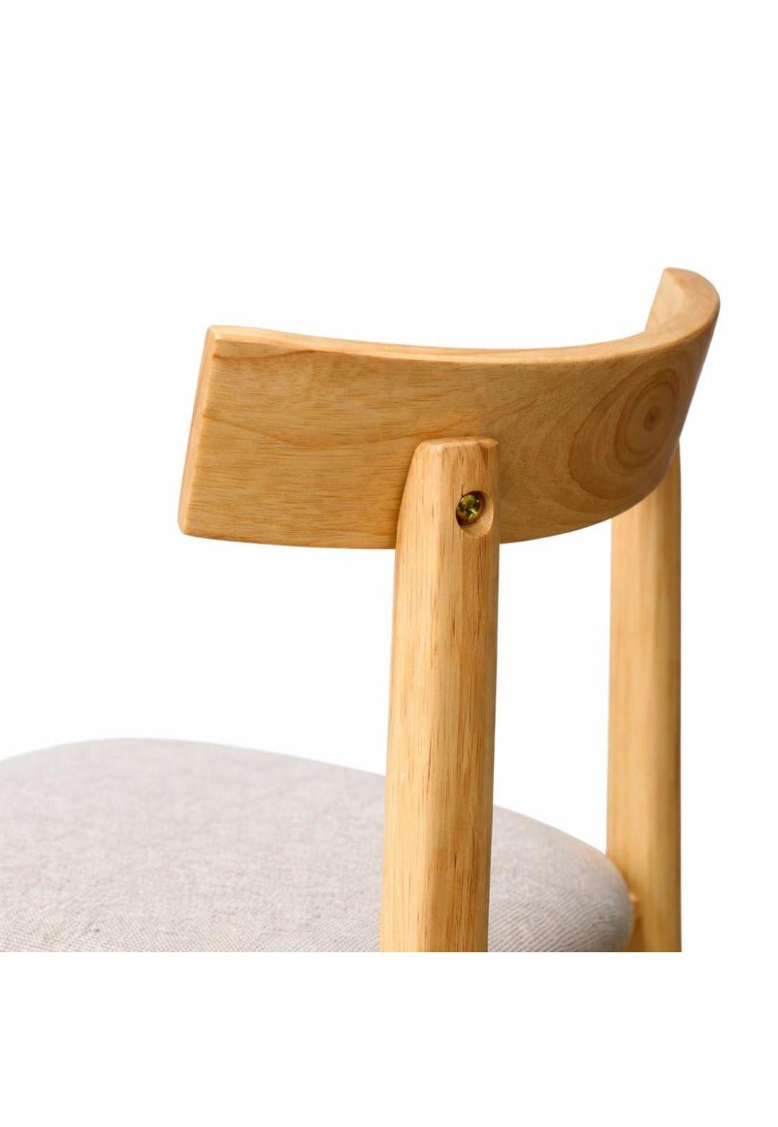 Pack de 2 Sillas Yuan de Madera Tapiz de Lino-2