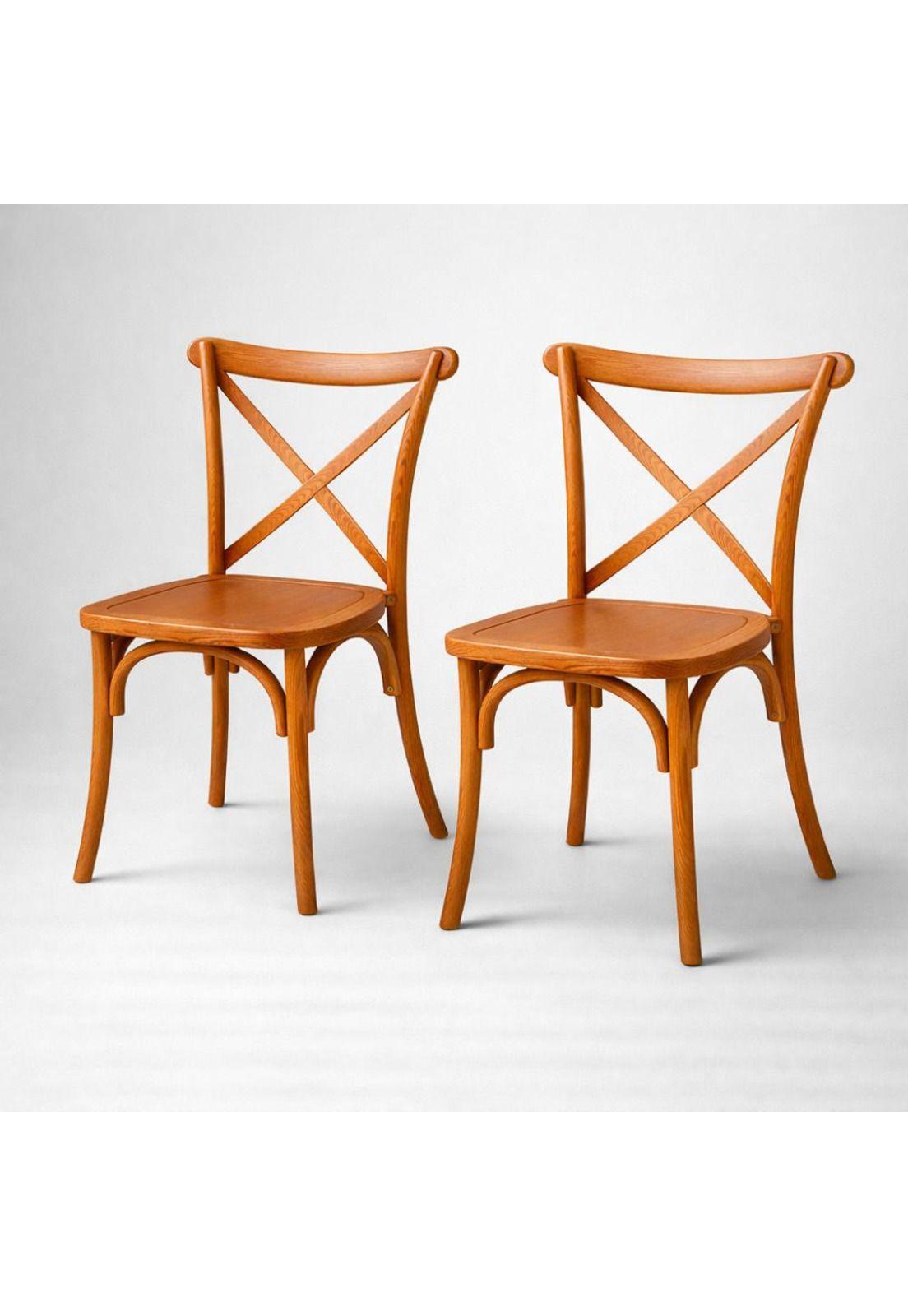 Pack de 2 Sillas Crossback Basic Oak-0
