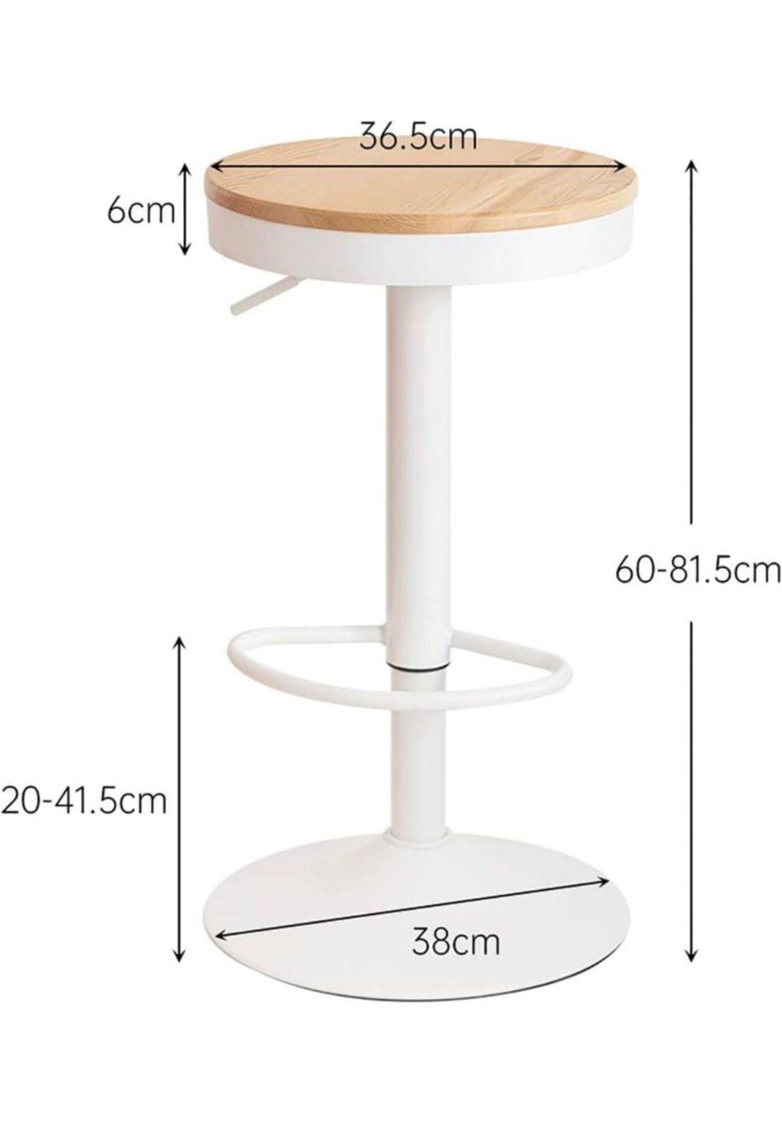 Taburete Minimal Regulable Negro 60cm-80cm-2