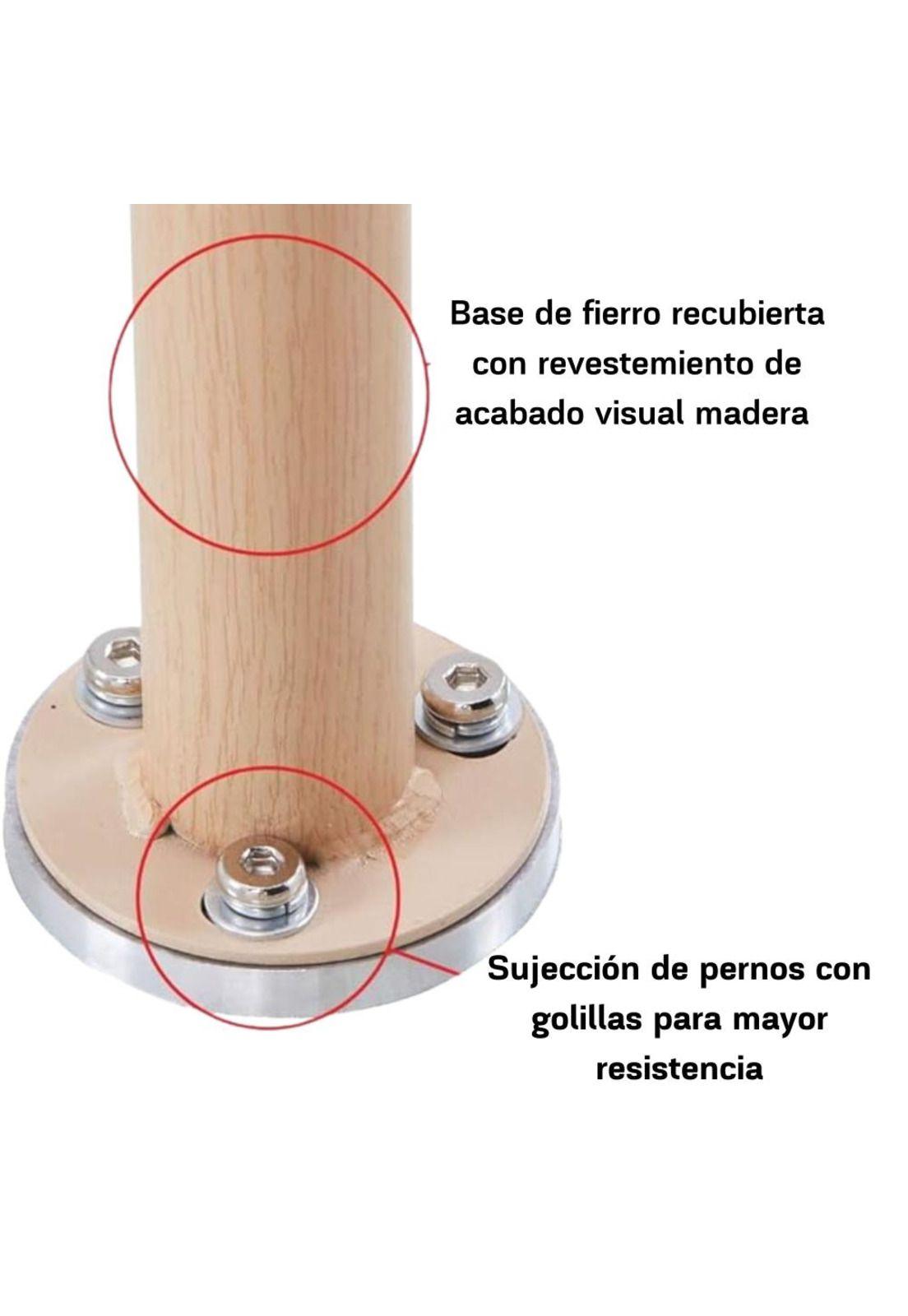 Mesa Lyon Redonda de Vidrio Base Natural 100cm-3