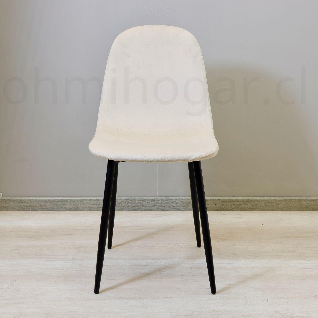 Pack 4 Sillas Eames VelVet PN Crema -2