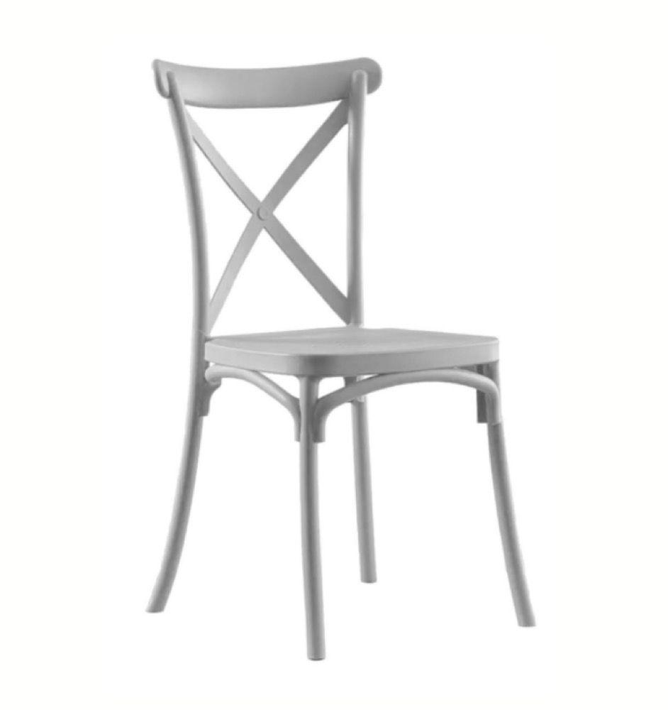 Pack 4 Sillas Crossback Basic Gris -1