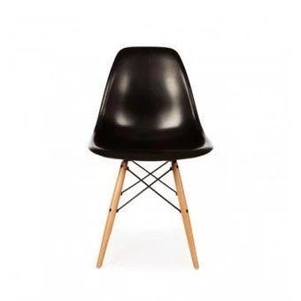 Comedor Redondo de 100cm Negro + 4 Sillas Eames Negro-3