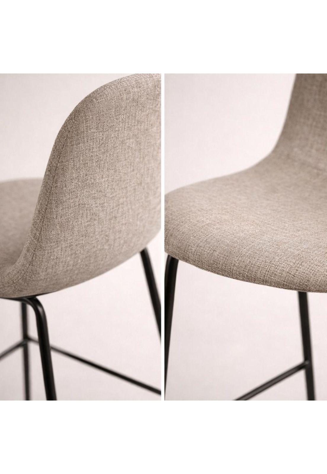 Pack de 2 Taburetes Eames de Lino Base Negra 66cm-4