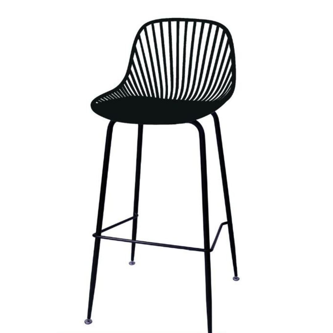 Pack 4 Taburetes Tropea Negro 77cm -4
