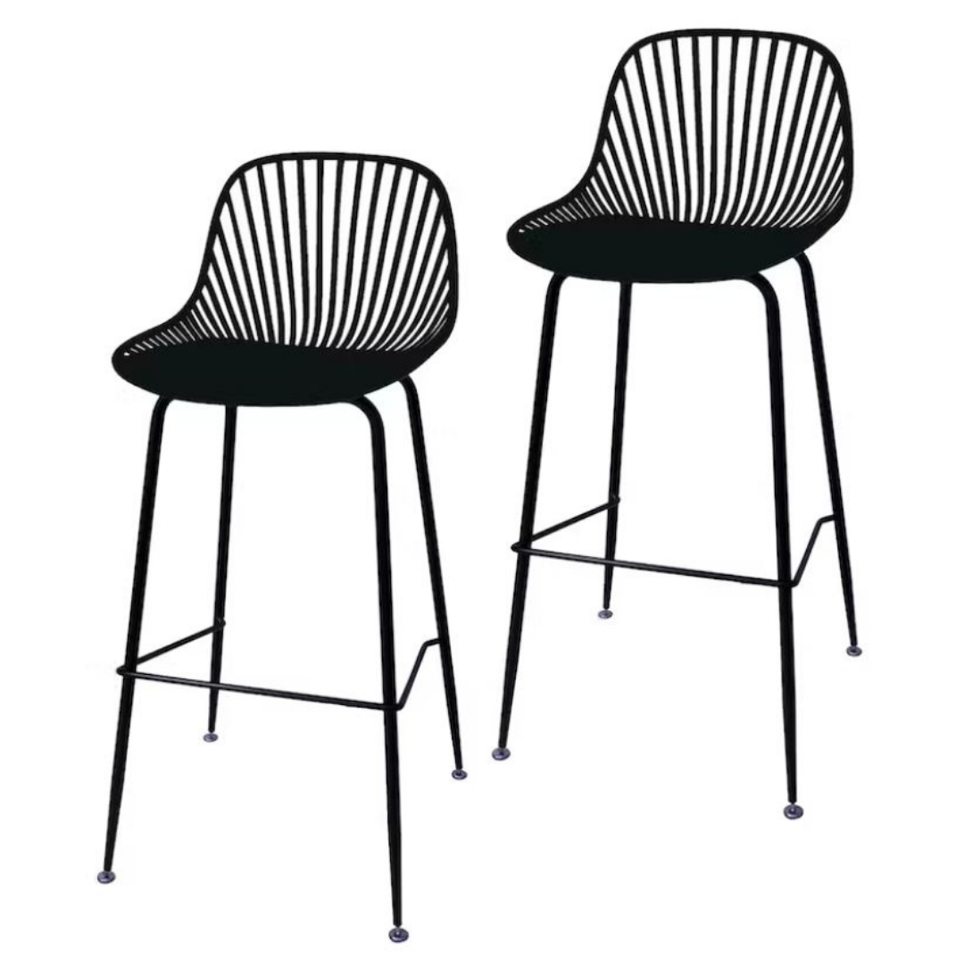 Pack 4 Taburetes Tropea Negro 77cm -6