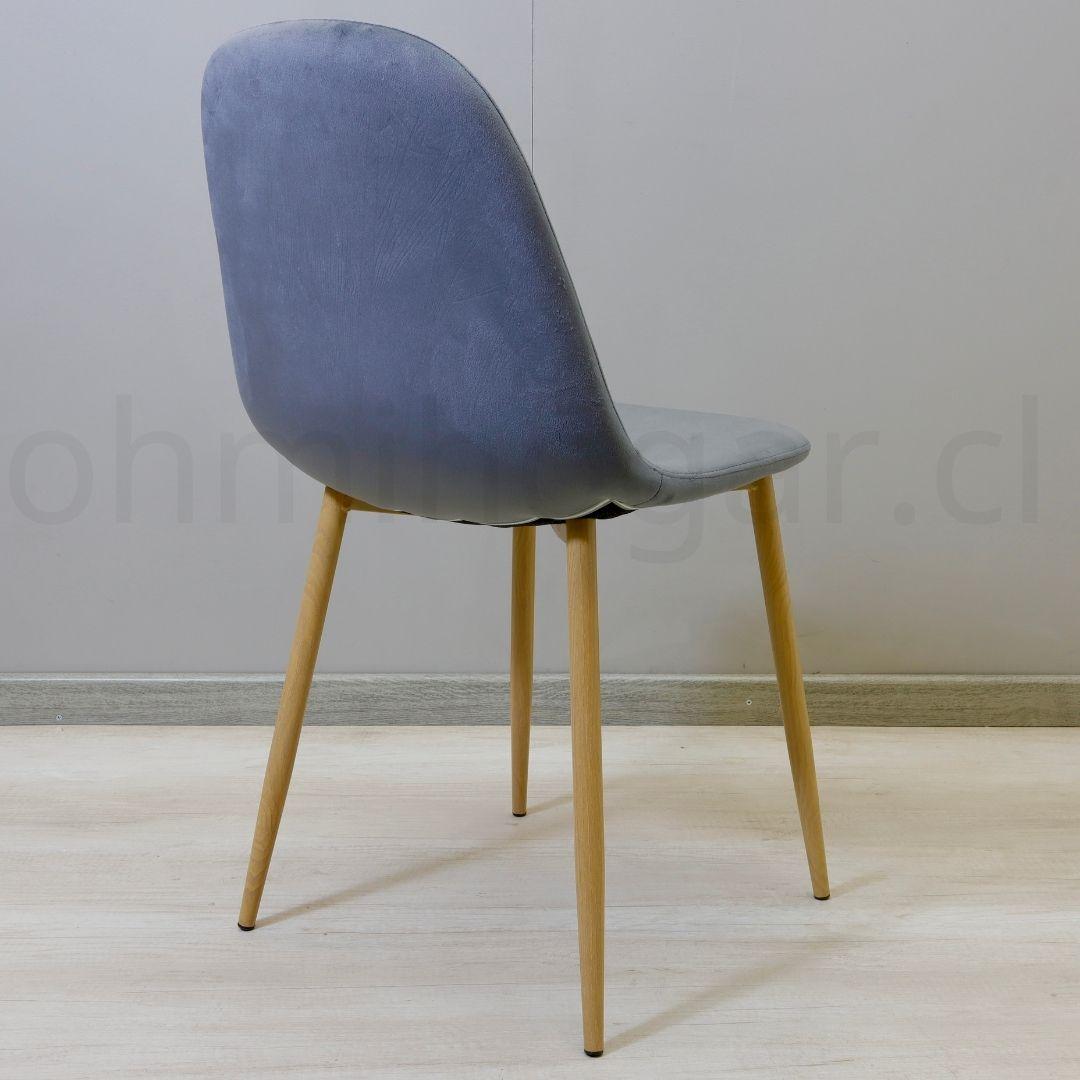 Pack 4 Sillas Eames Velvet Gris -2