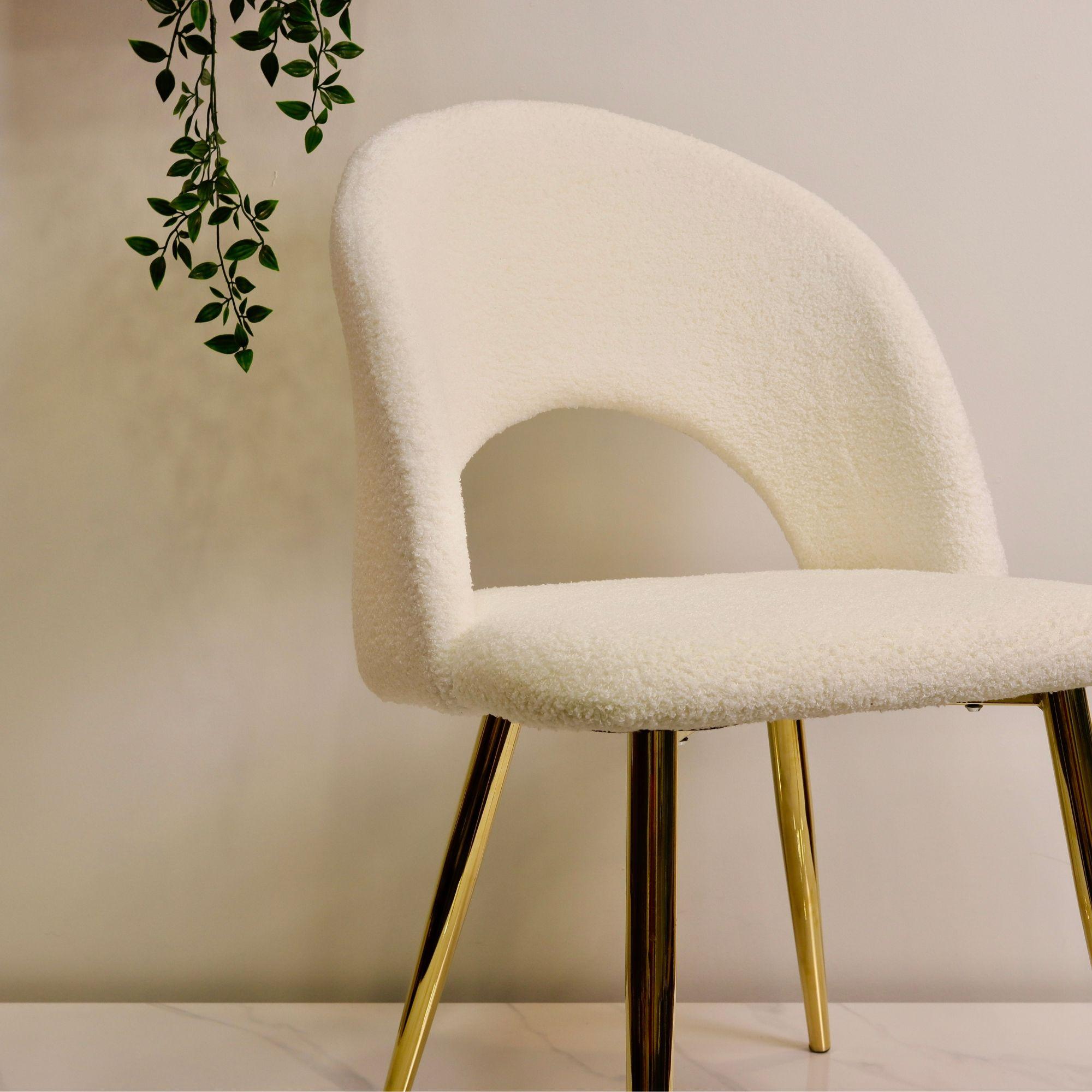Silla Lana Bouclé Blanco-7