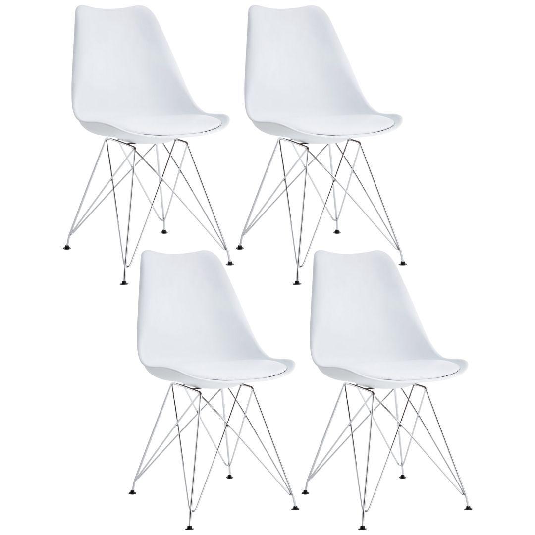 Pack 4 Sillas Eames Tulip Iron Blanco -0