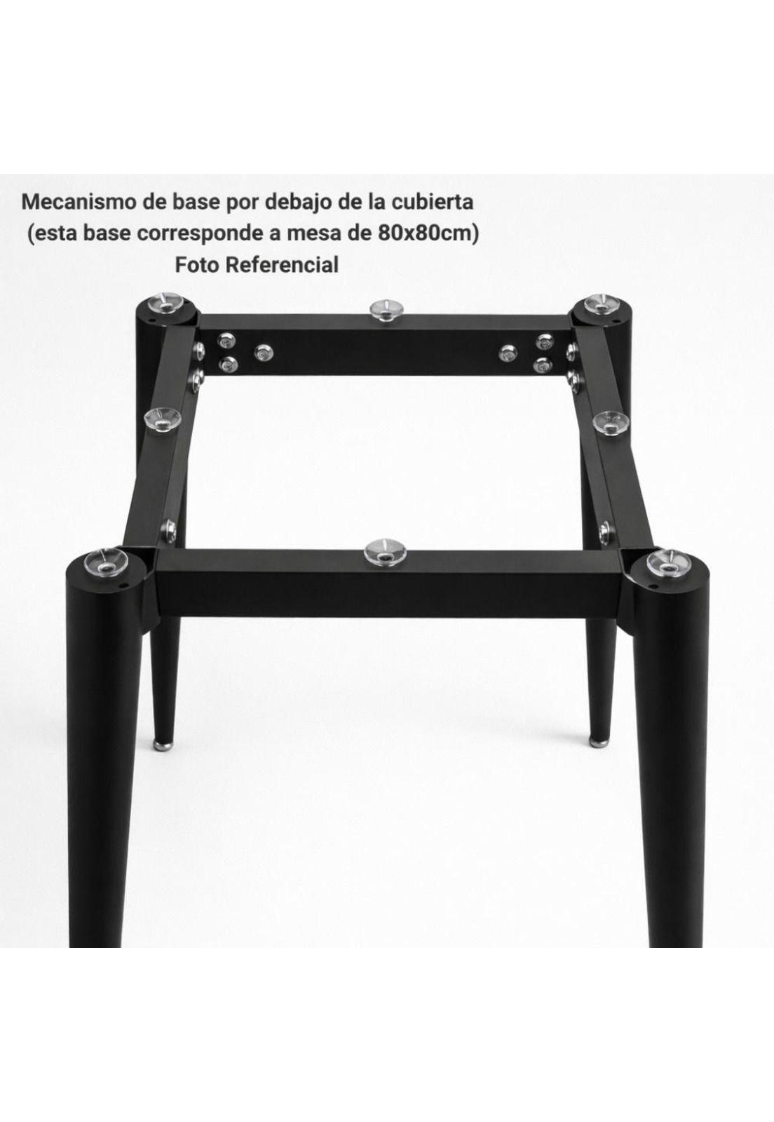 Mesa de Cuarzo Redonda Calacatta Soft Base Negro 100cm-120cm-2