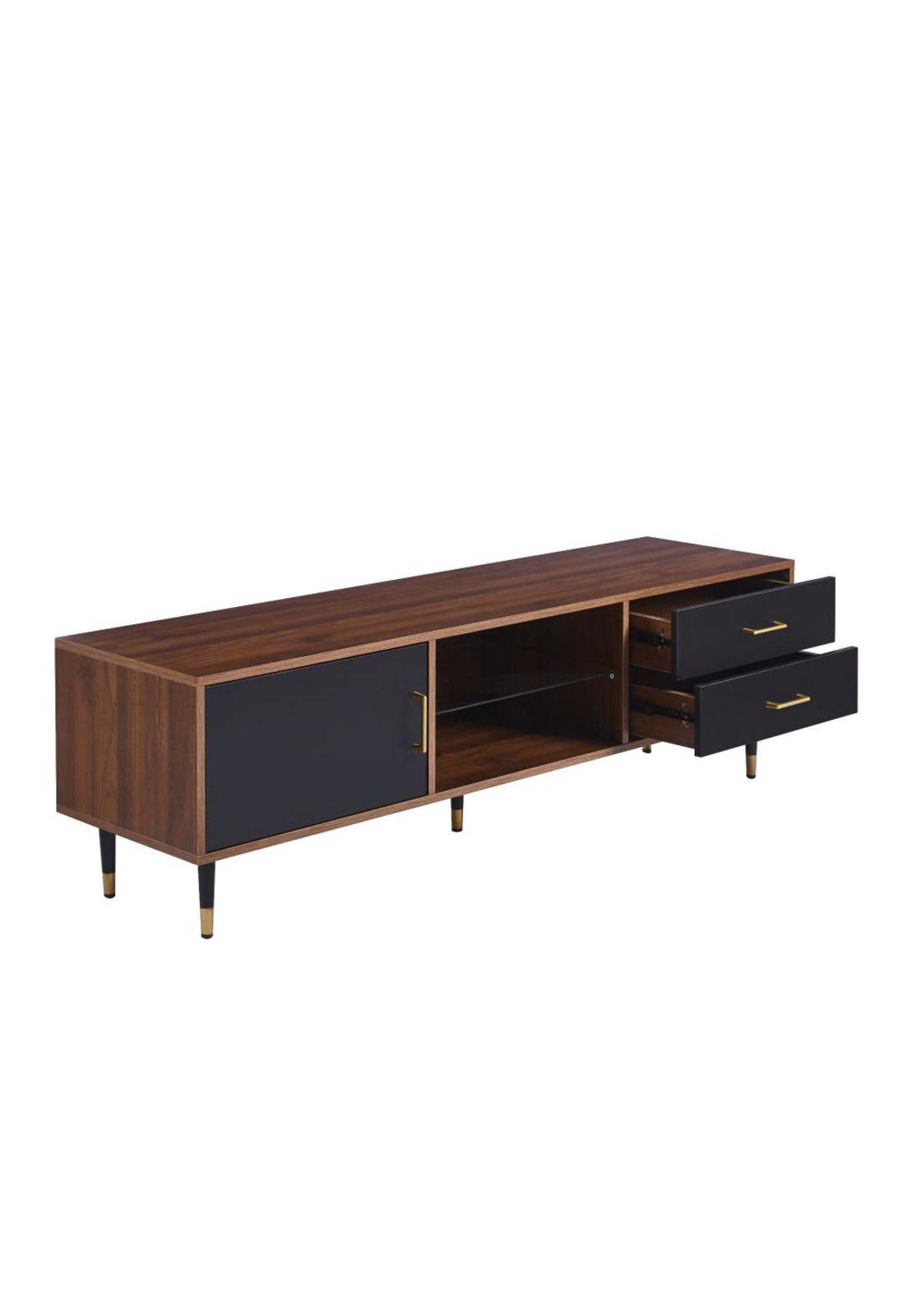Rack de TV Normandía Wallnut/Black 150x40cm-1