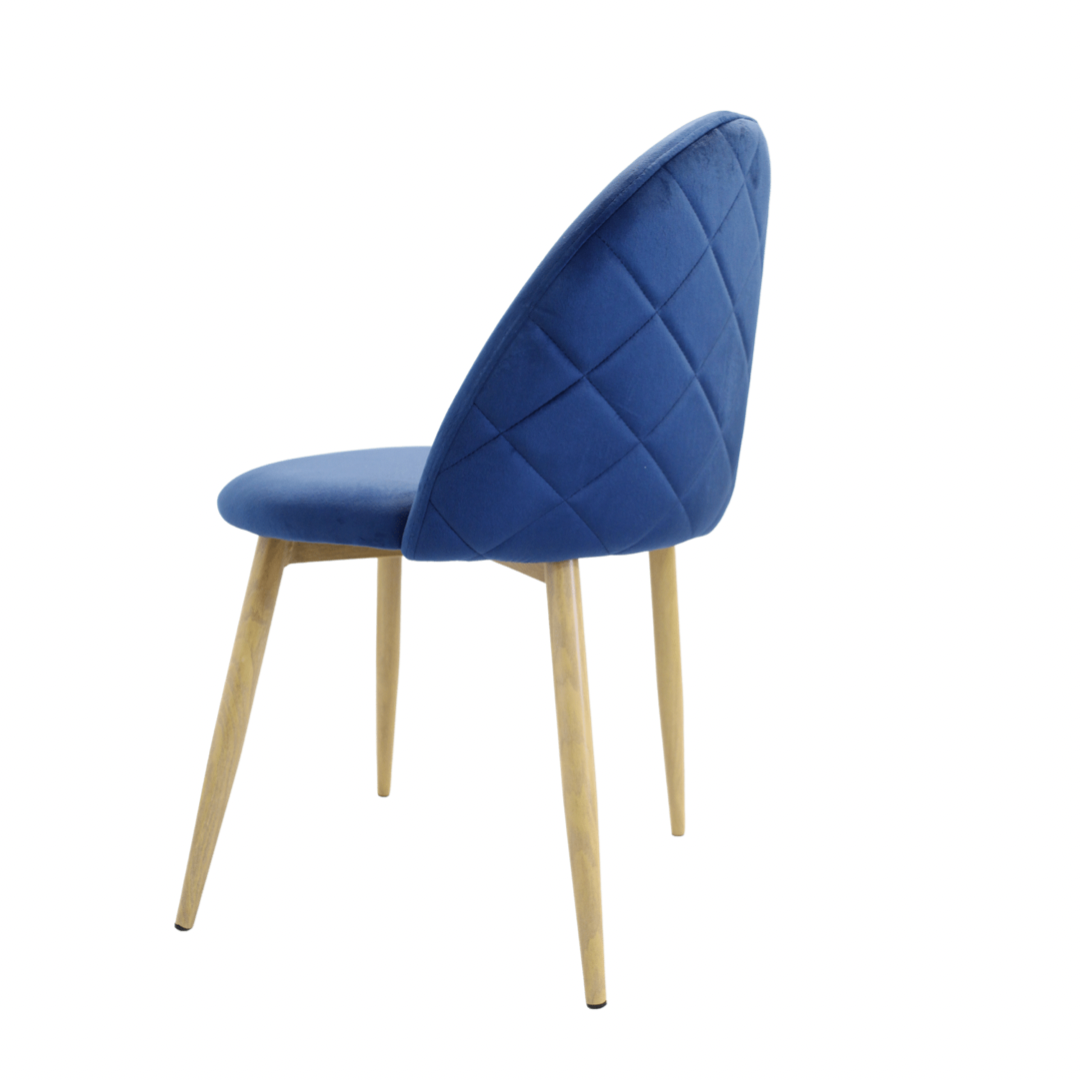 Silla Velvet Oak Azul Eléctrico-2