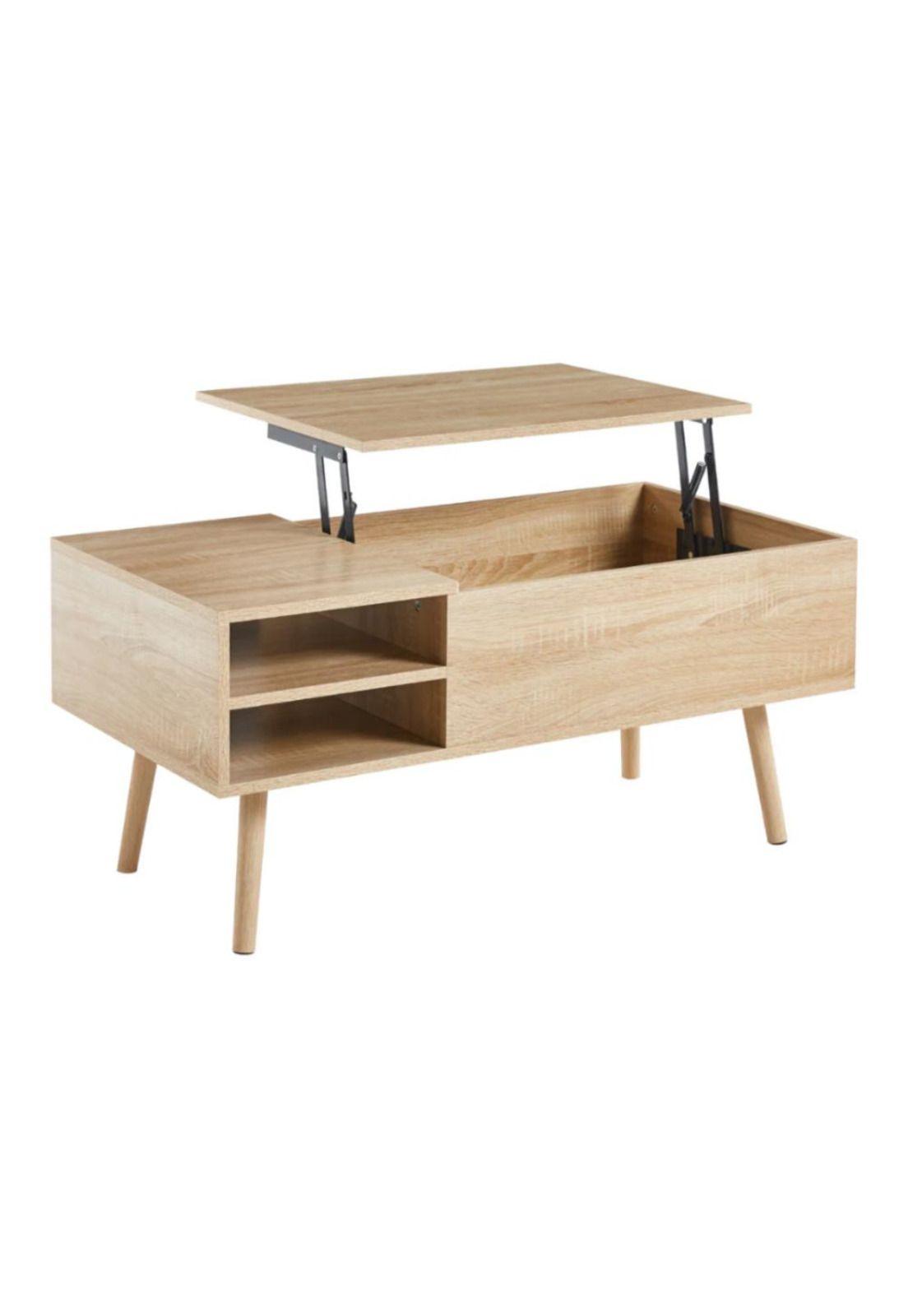 Mesa de Centro Minimal Multifuncional 100x50x45cm-4