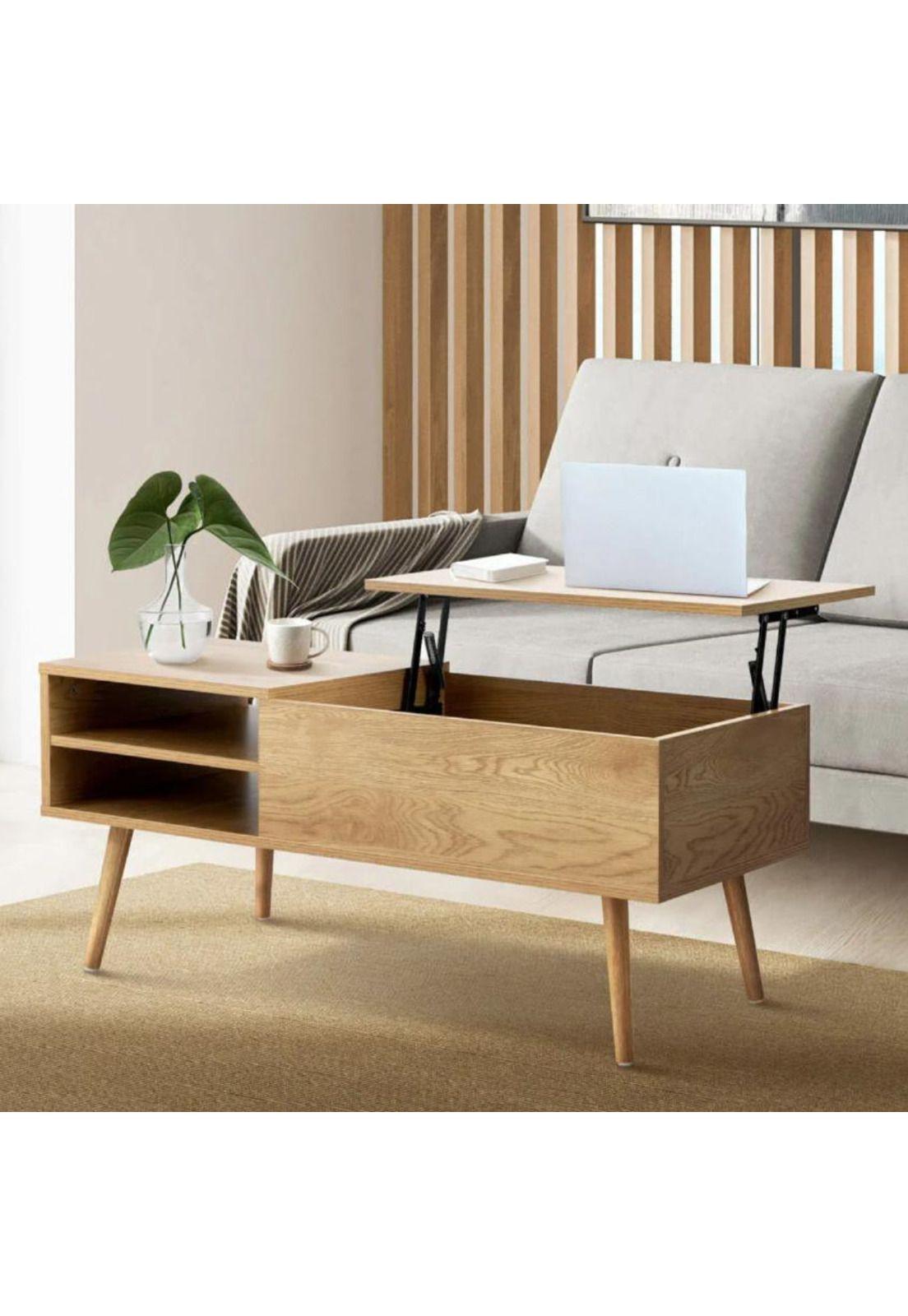 Mesa de Centro Minimal Multifuncional 100x50x45cm-5