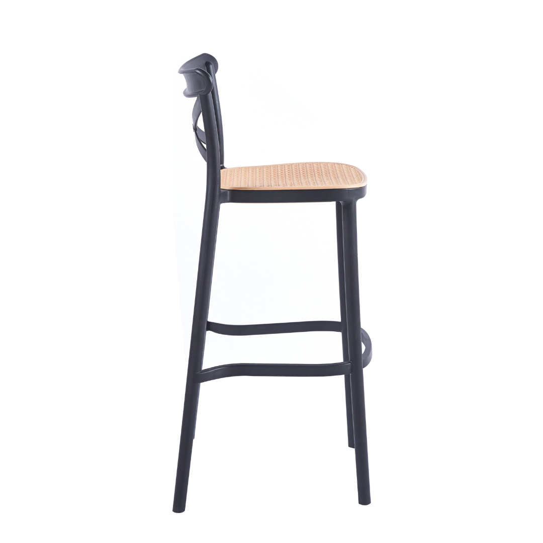 Pack 4 Taburetes Crossback Basic Negro 76cm -3