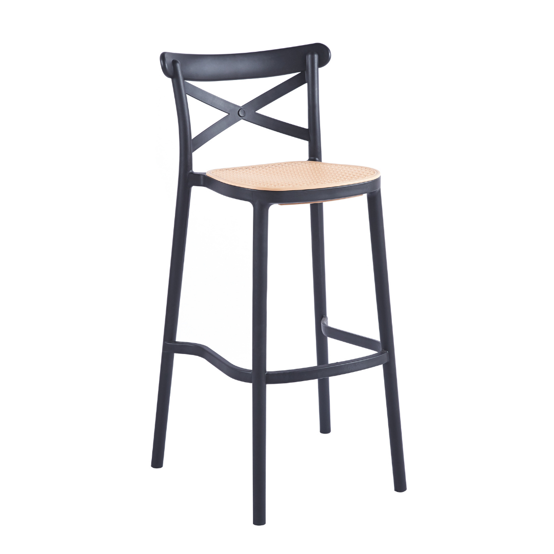 Pack 4 Taburetes Crossback Basic Negro 76cm -6