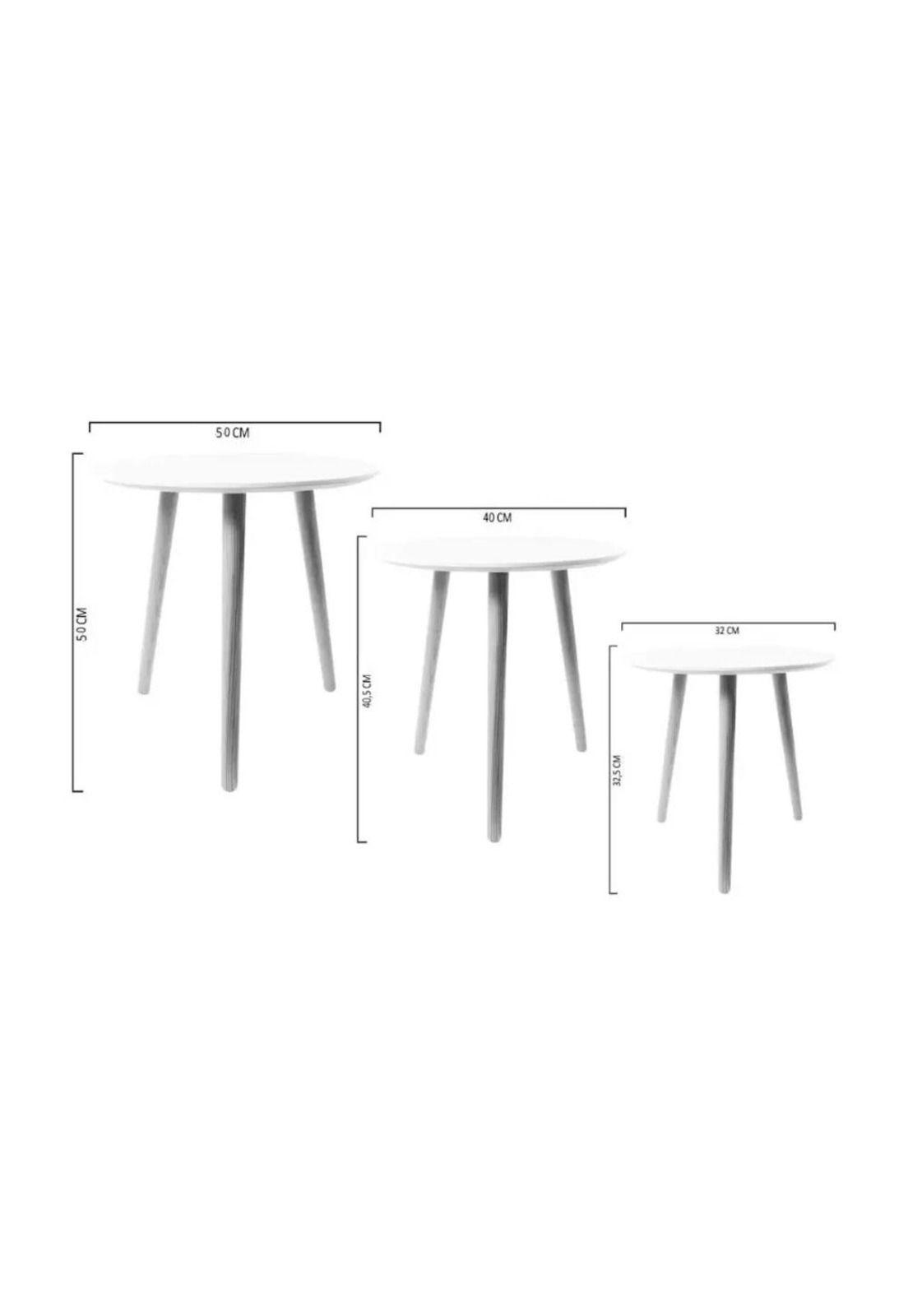 Juego de mesas de centro 50+40+32 cm Chic Home-3