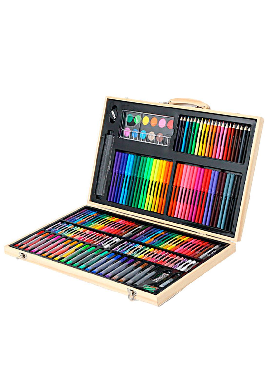 Kit Dibujo Nino 180pcs Maleta Madera-0