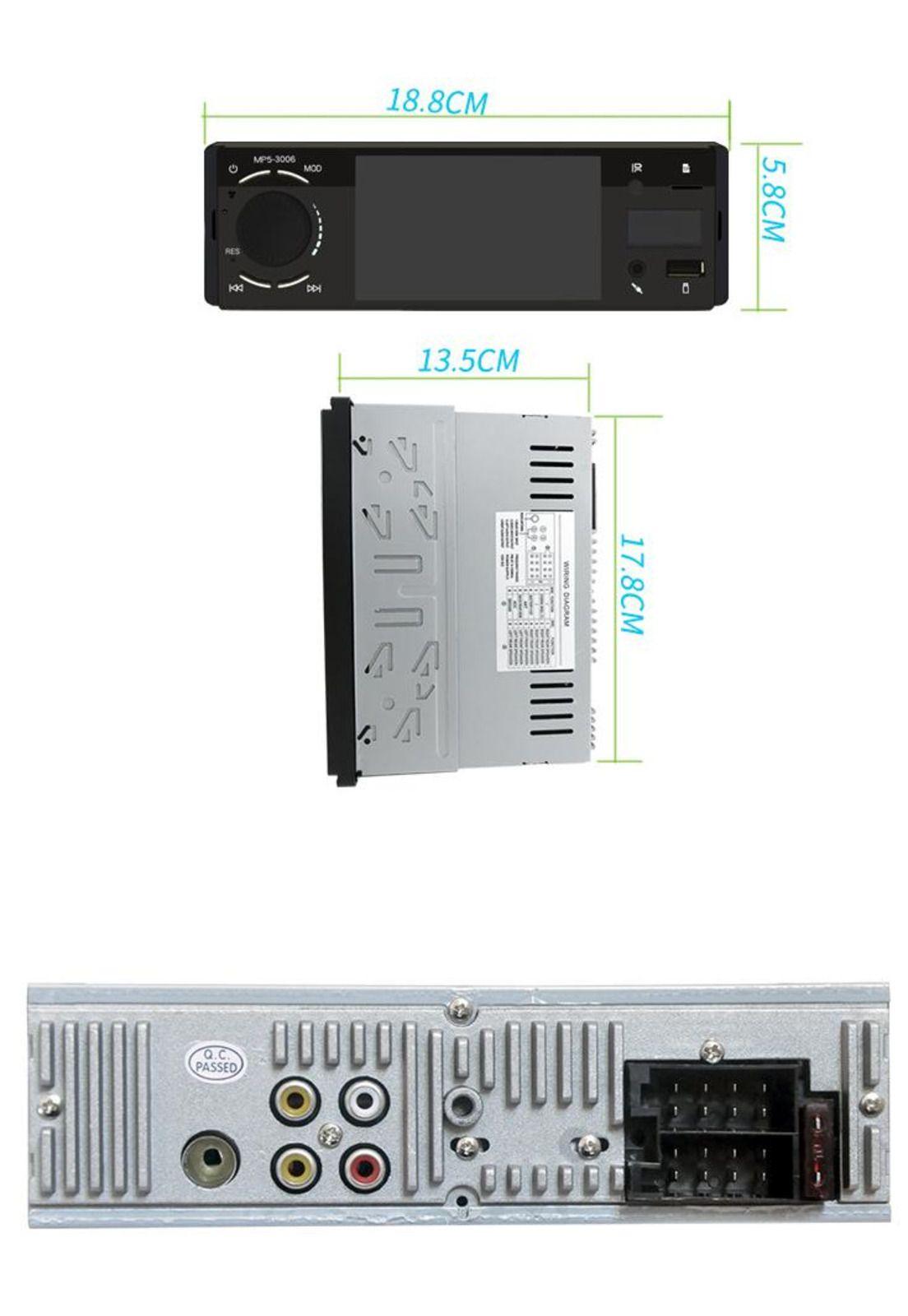 Radio Auto 1 Din con pantalla + Bluetooth +  Control-2