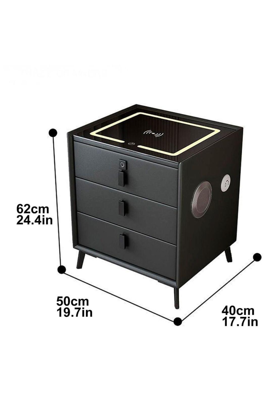 Velador con cargador inalambrico, LED y parlantes Chic Home-2