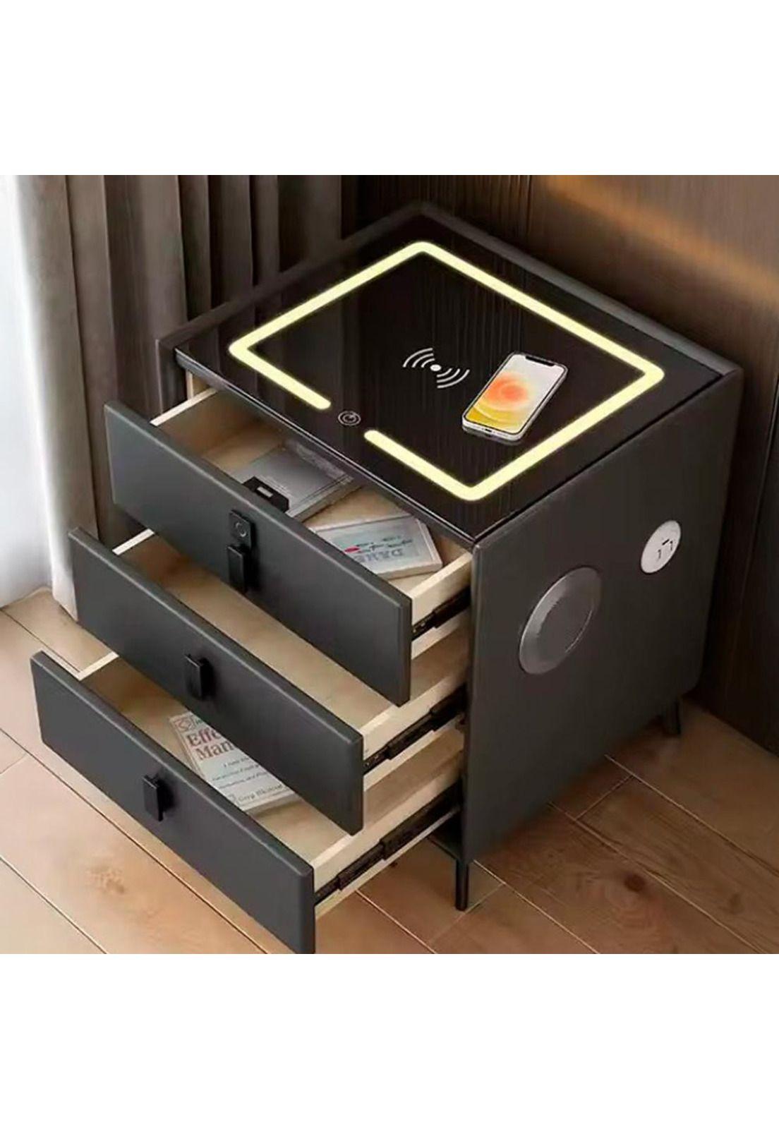 Velador con cargador inalambrico, LED y parlantes Chic Home-5