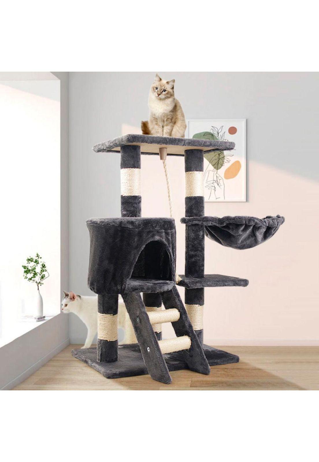 Rascador de Gatos 3 niveles + Casita y Hamaca MA10 De todo y más-2