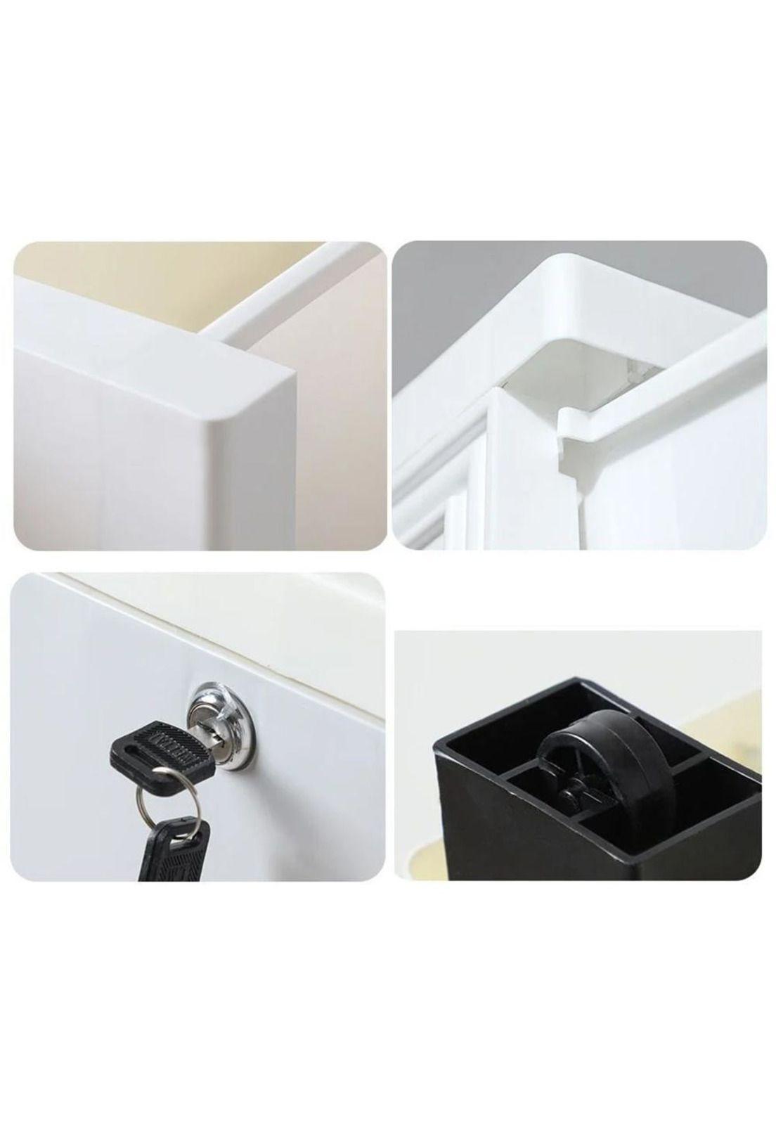 Cajones De 5 Pisos Cocina, Baño, Closet Con Ruedas Y Llave-3
