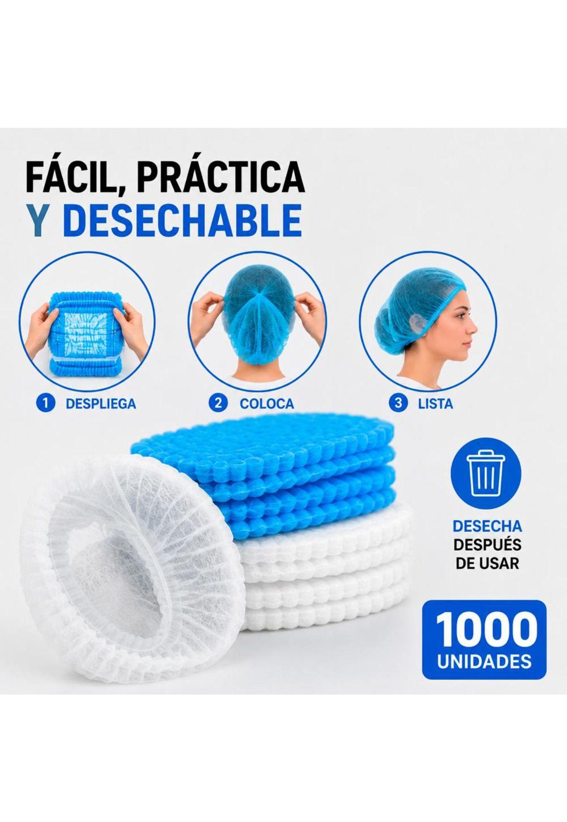 Cofias Gorro Desechable Colores 1000 Unidades Gorro Clip-6