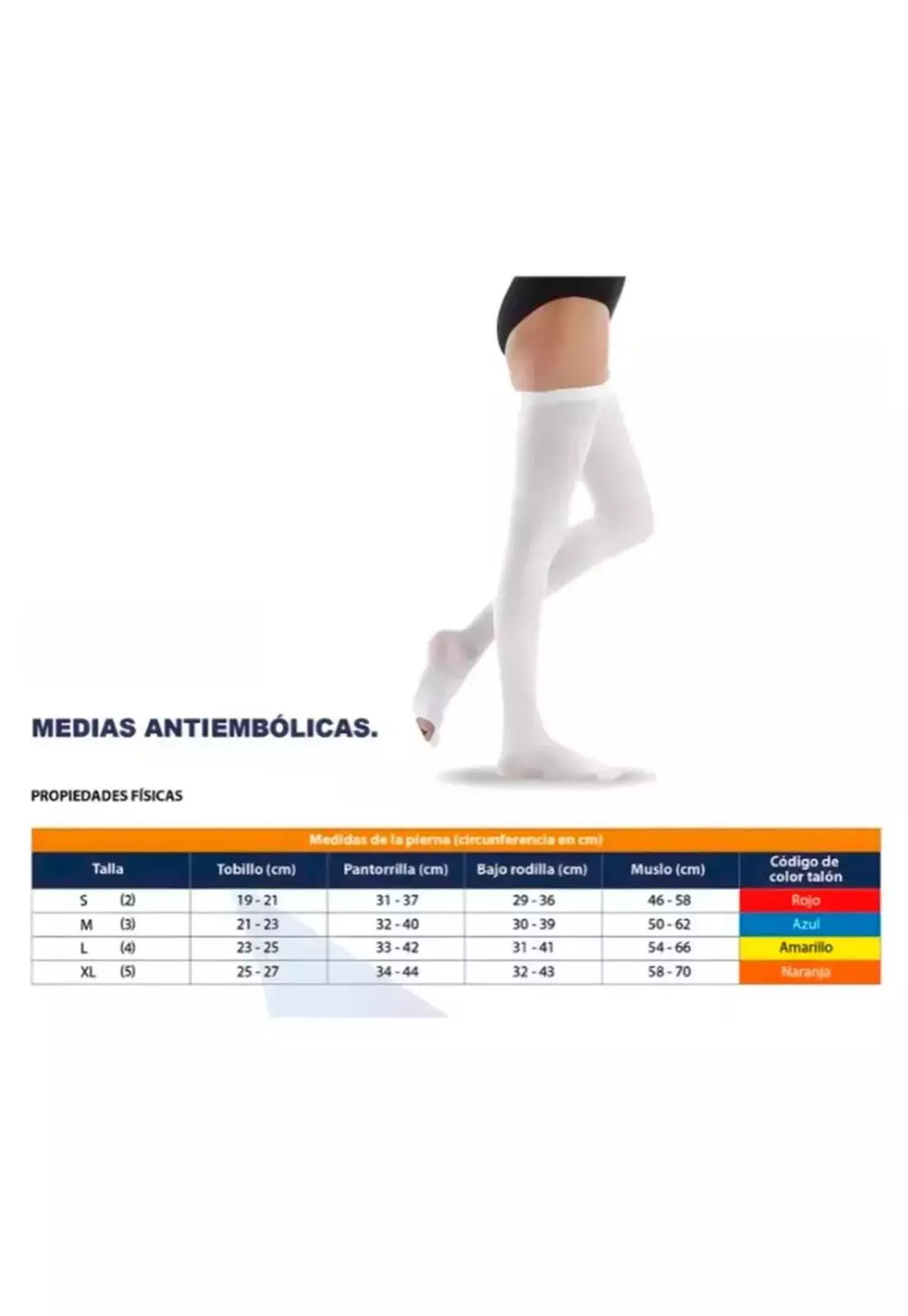 Medias Antiembolicas Compresión Tallas S M L XL NovaCure-6