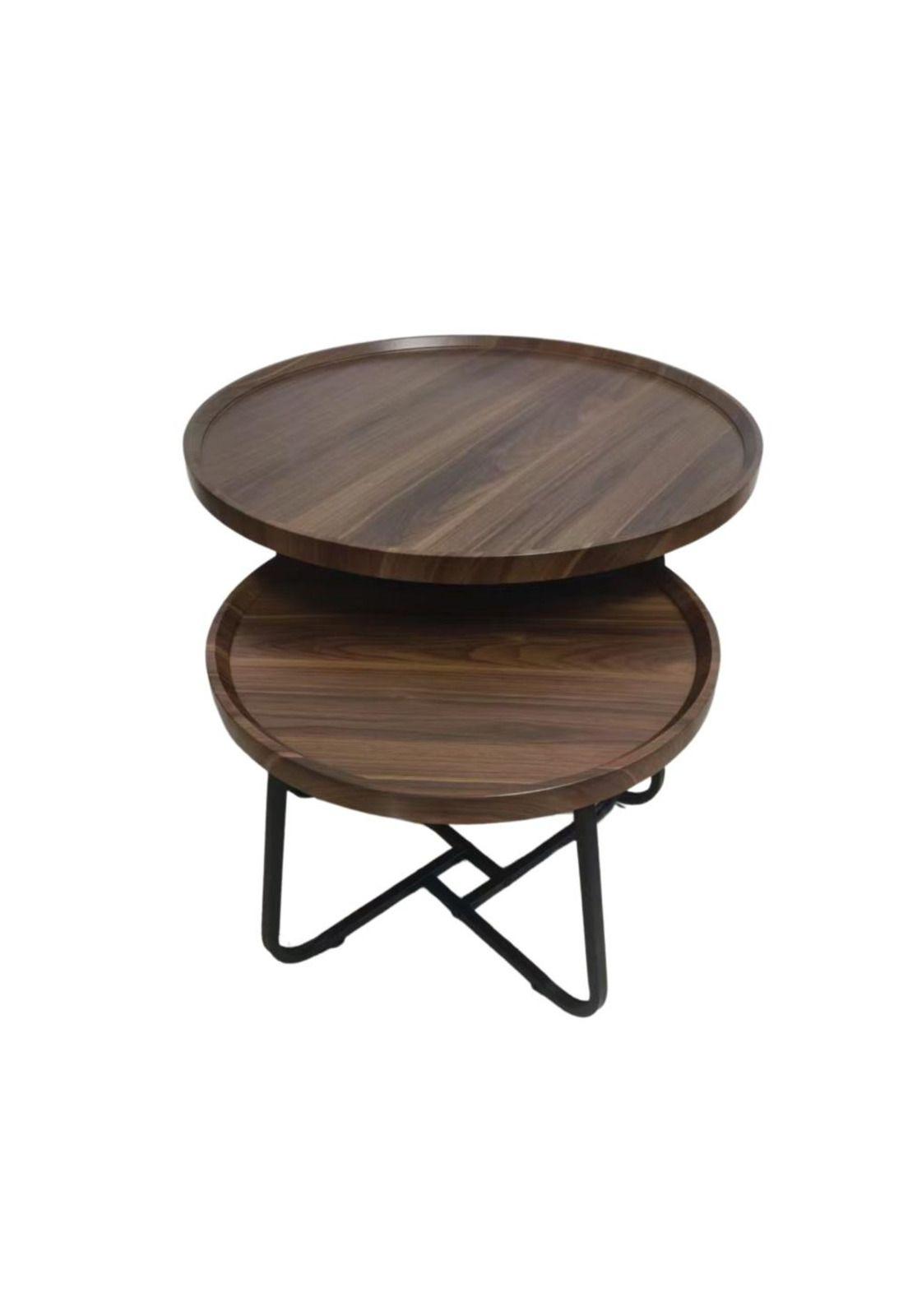 Juego Mesa De Centro Living 80+60cm color madera Chic Home-5