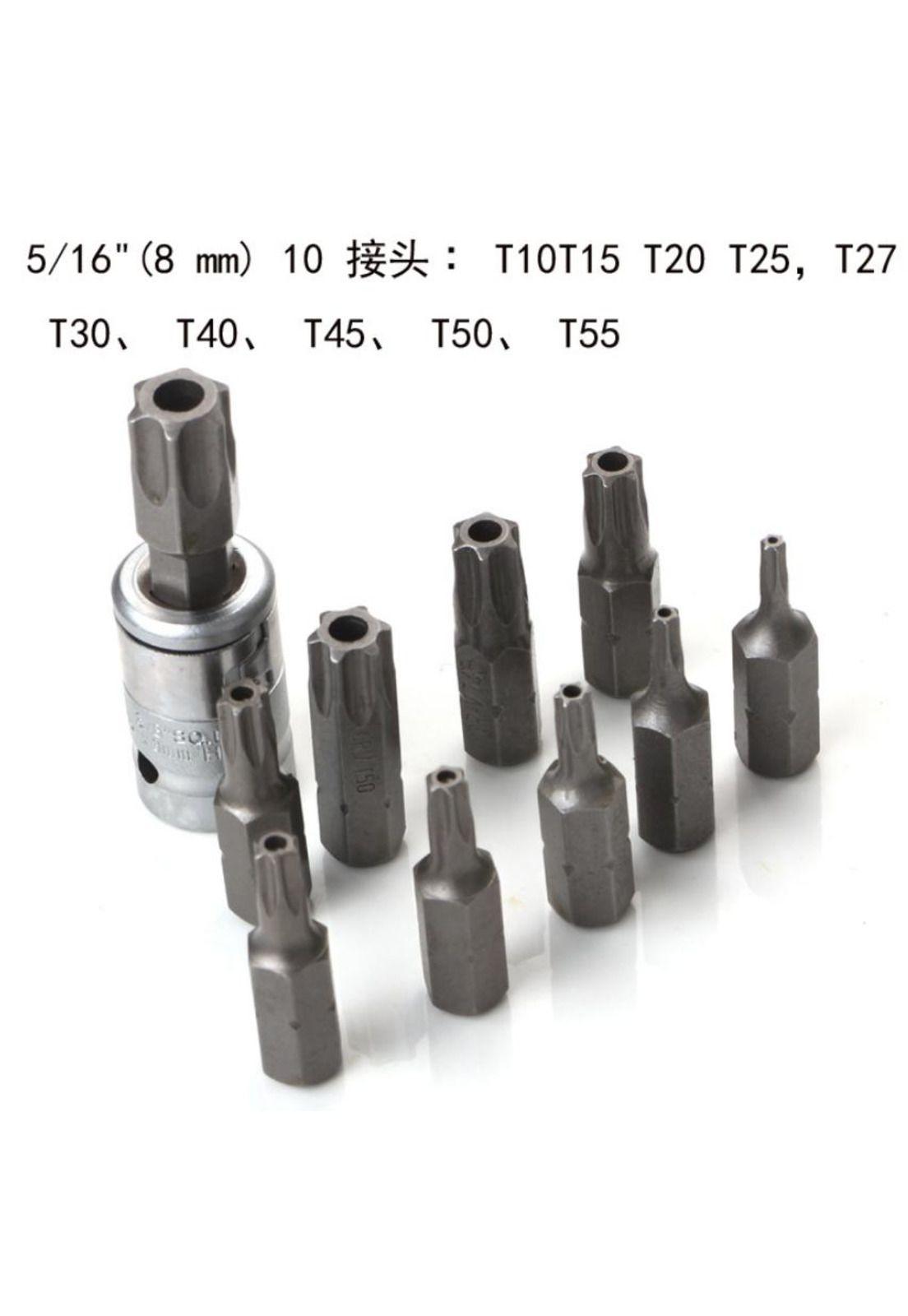 Juego Dados Torx Estrella Hembra Macho 34 Piezas 3/8-3