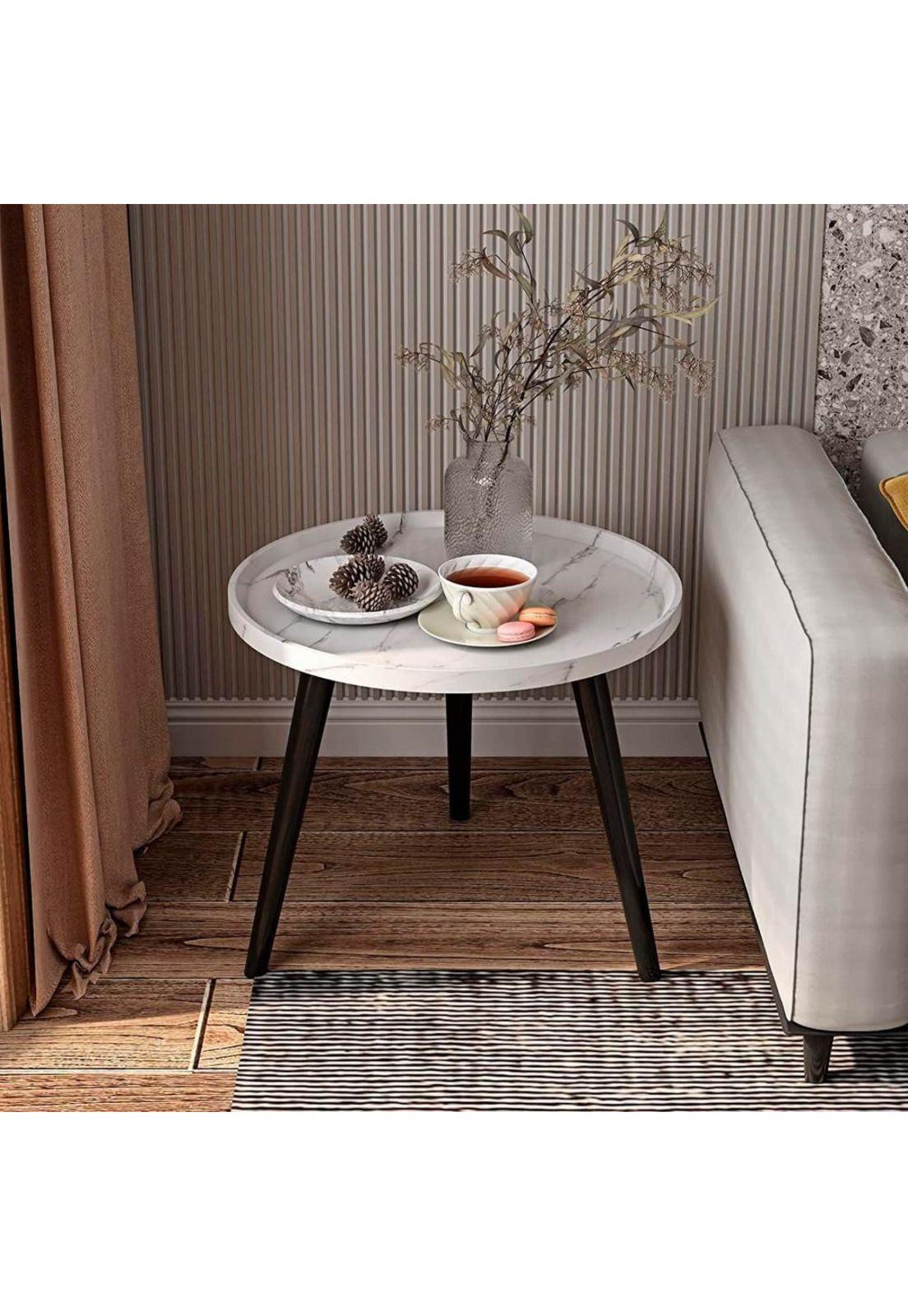 Juego de mesa de centro ovalada 80+50cm Chic Home-2