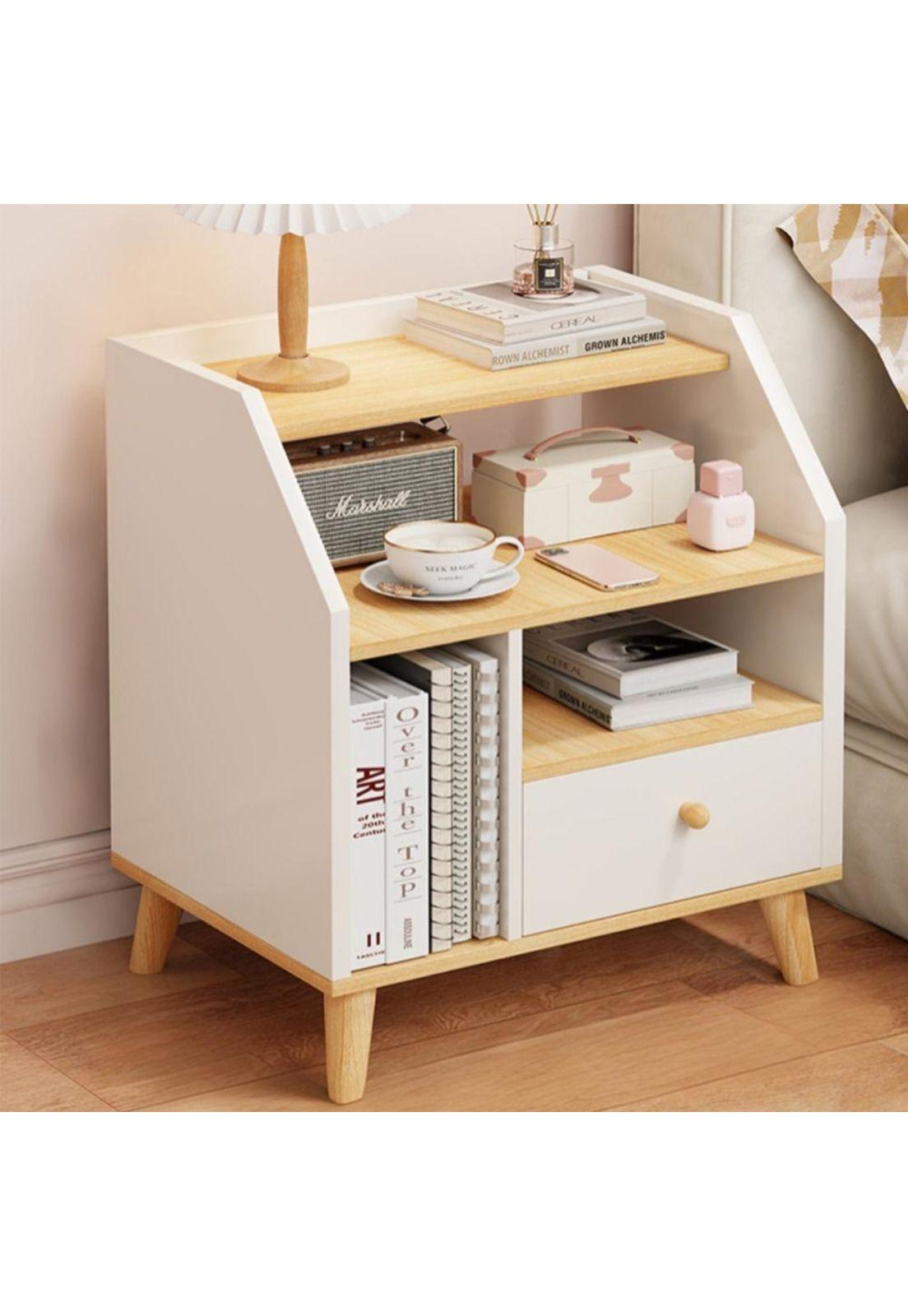 Velador 2 niveles 1 cajon 40x30x53cm Chic Home-2