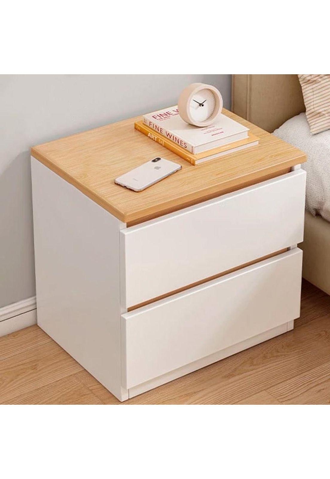 Velador con dos cajones 40x30x41cm Chic Home-1