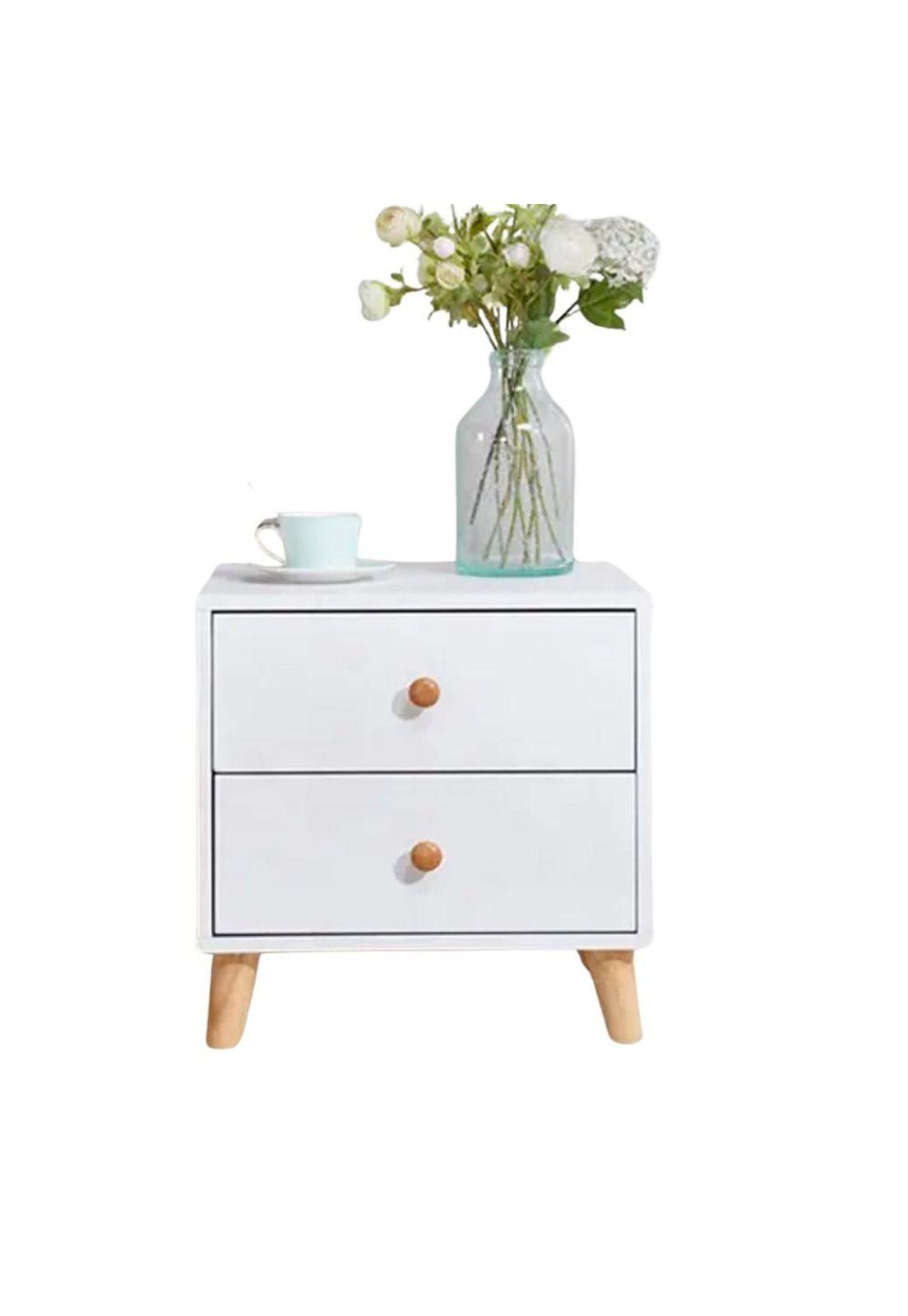 Velador Premium doble cajon 48x35x45cm Chic Home-0