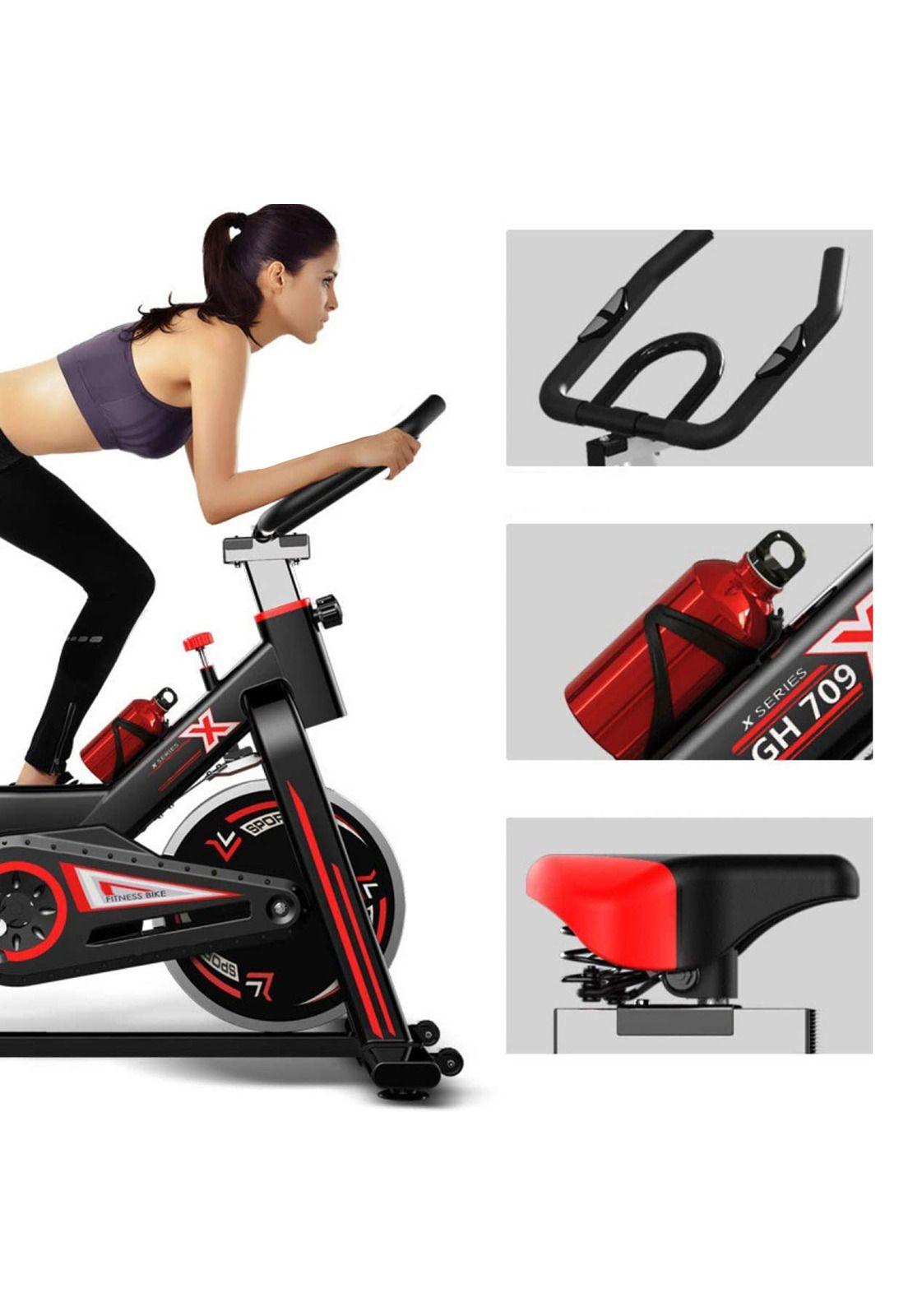 Bicicleta Spinning Pro Ajustable Resistencia Ergonómica-1