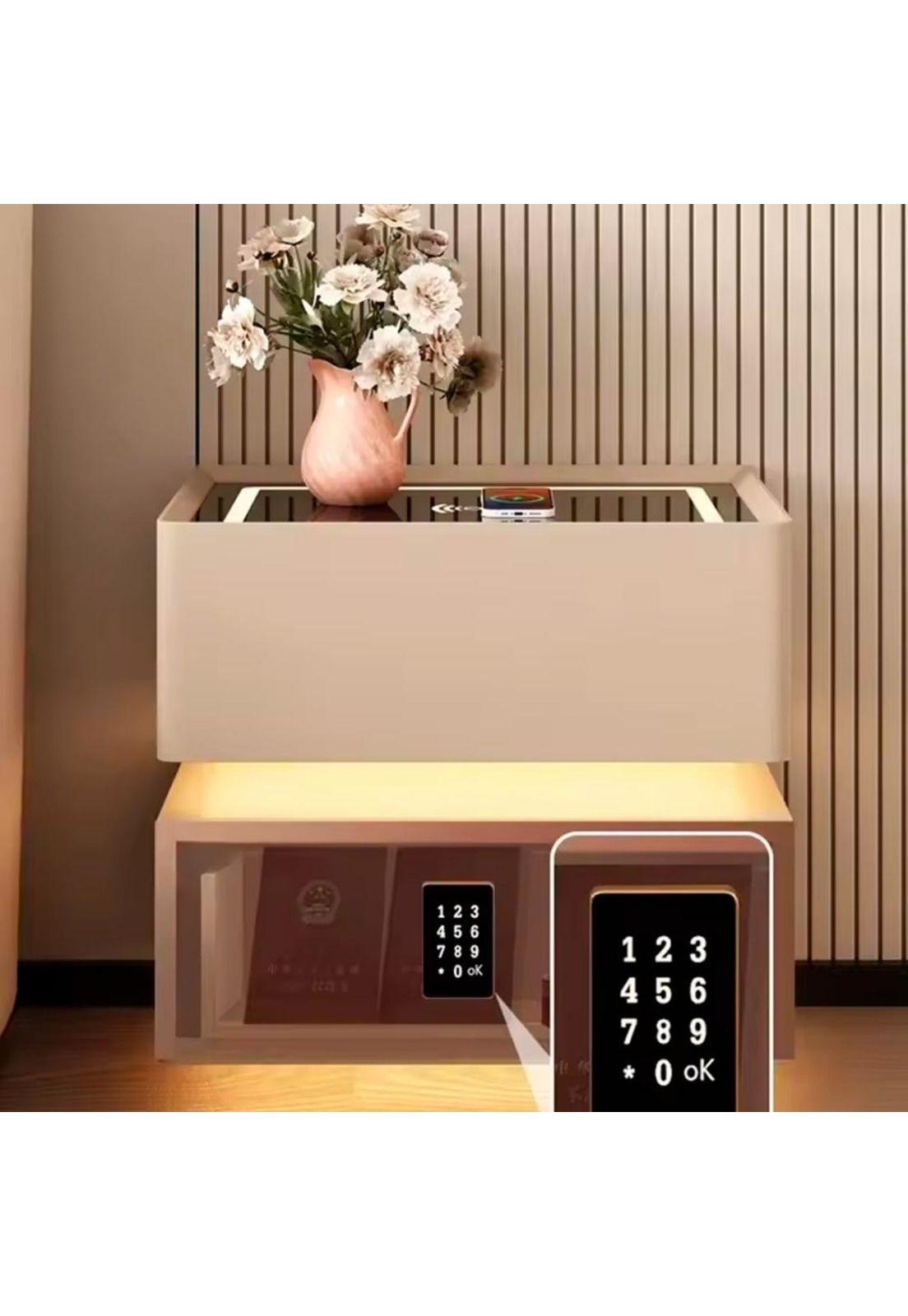 Velador 2 Niveles Con Cargador Inalambrico Parlante 50x48x40 ChicHome-3