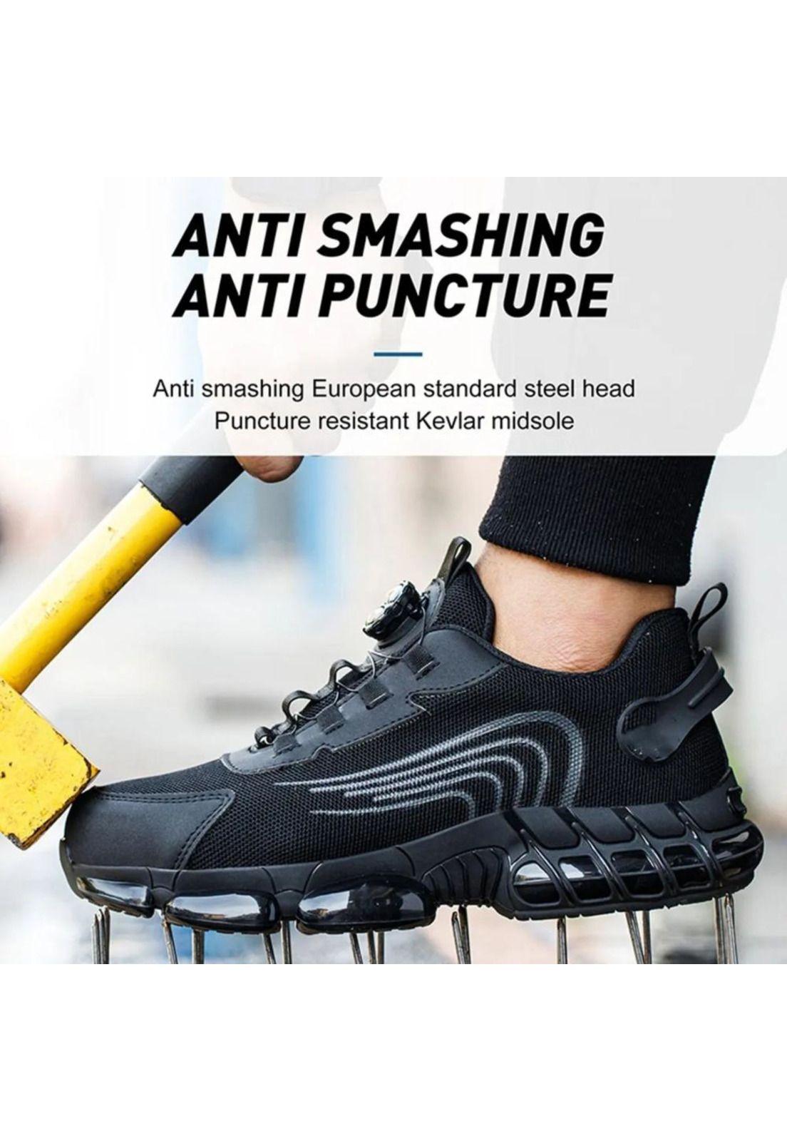 Hombre Mujer Zapatos Trabajo Tenis De Seguridad Industrial-7