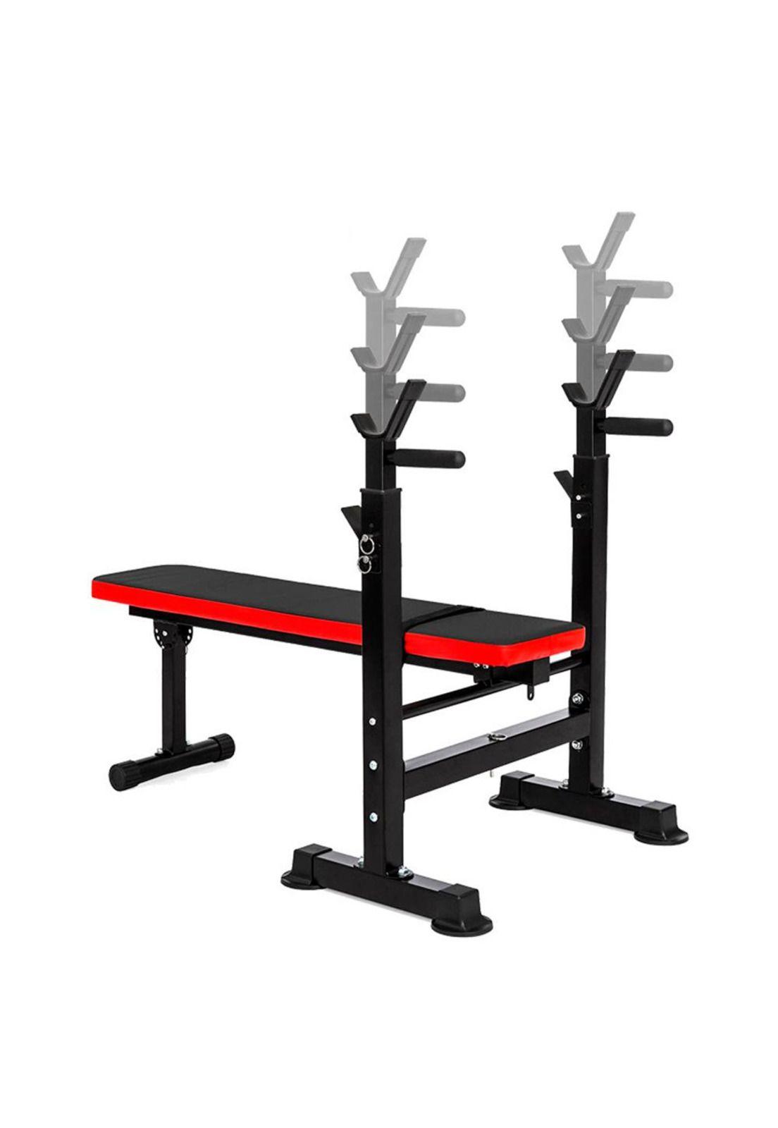 Press Banca Abdominal Reclinable Para Pesas Con Rack-3