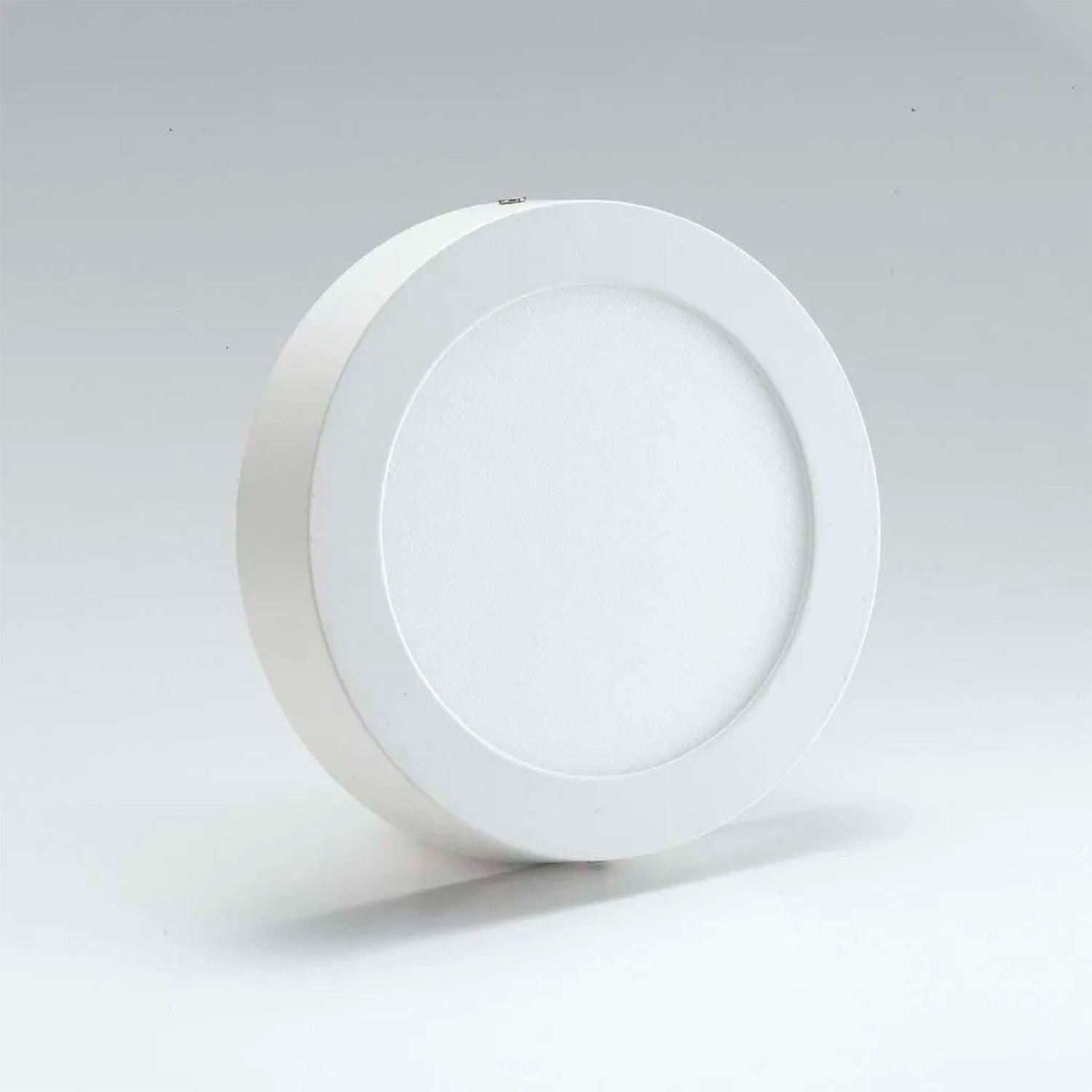 Pack 10 Foco Panel Plafón Led 18w Sobrepuesto Redondo Frío-1