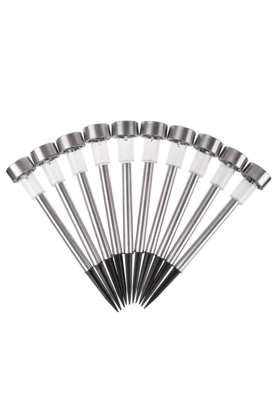 Set 10 Focos Faroles Leds Solares Para Jardin Iluminación-3
