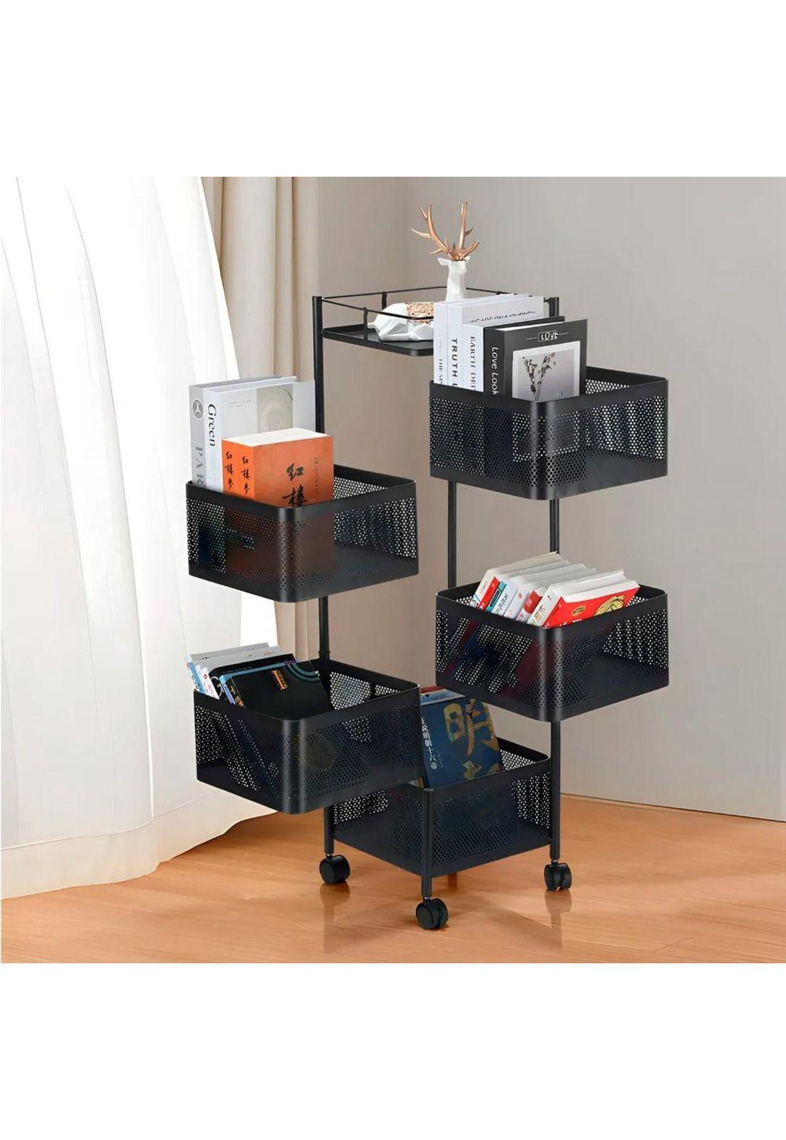 Carro Organizador con Ruedas Multiuso 5 niveles Rectangular-2