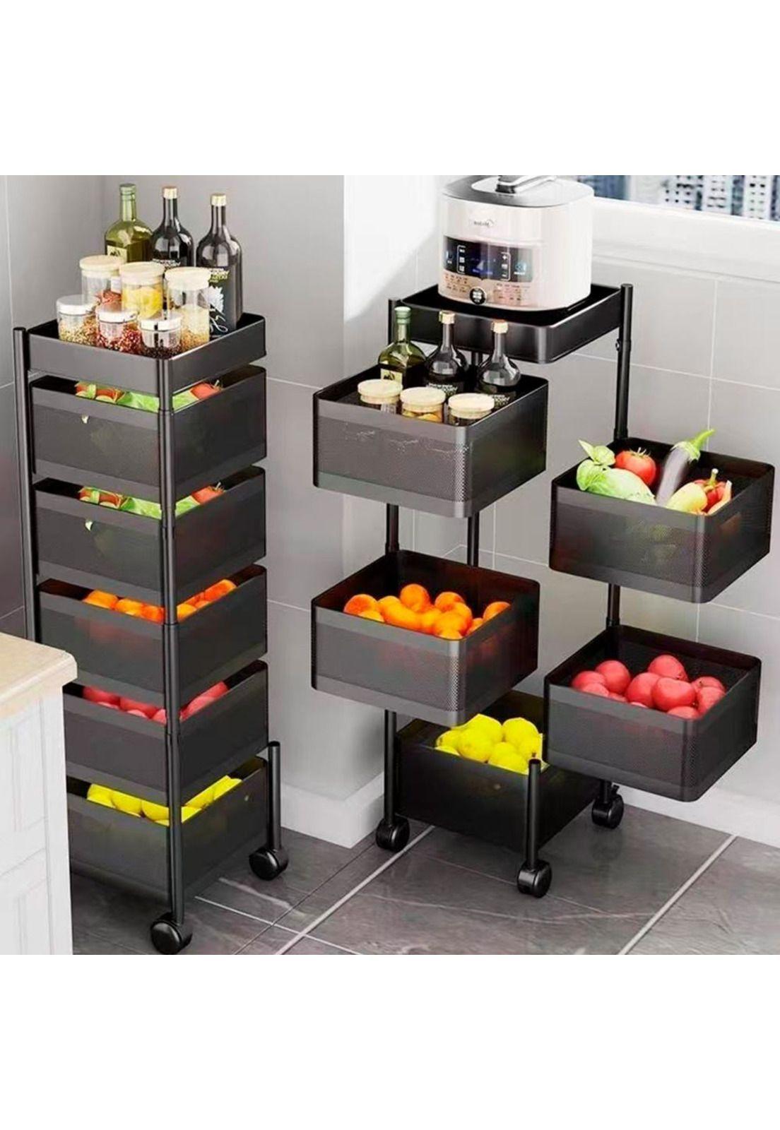 Carro Organizador con Ruedas Multiuso 5 niveles Rectangular-3