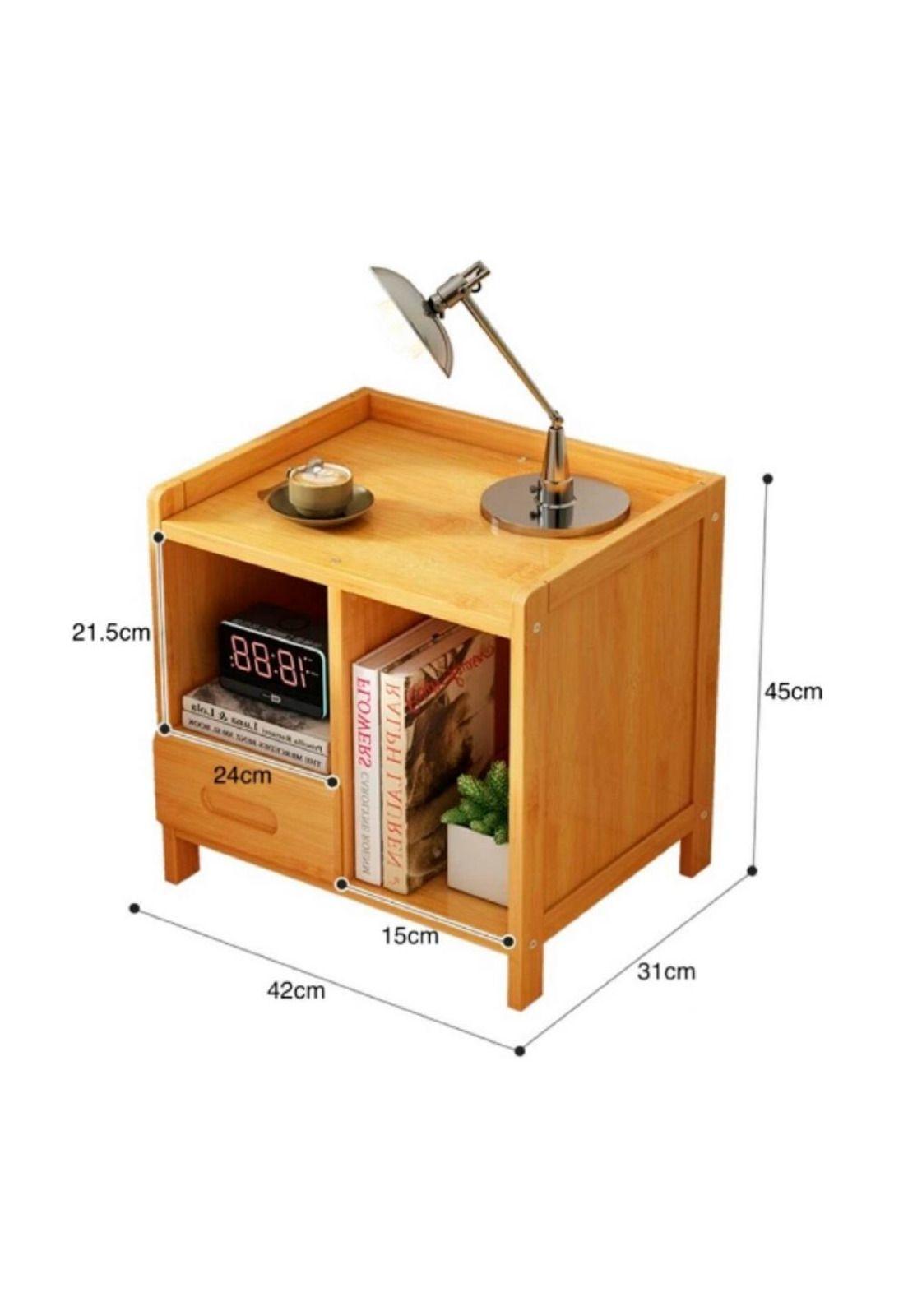 Velador color madera 1 cajon Chic Home-2