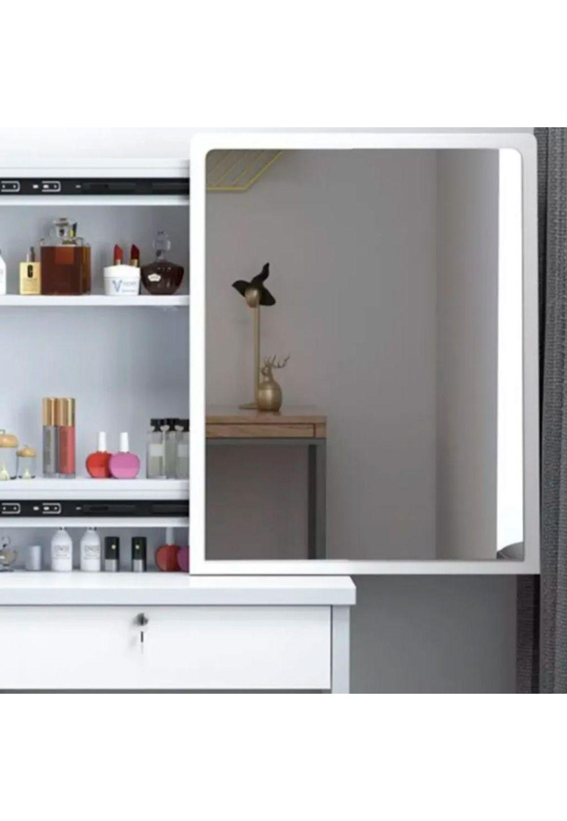 Tocador moderno 80*40*130cm con luces blanco Chic Home-6
